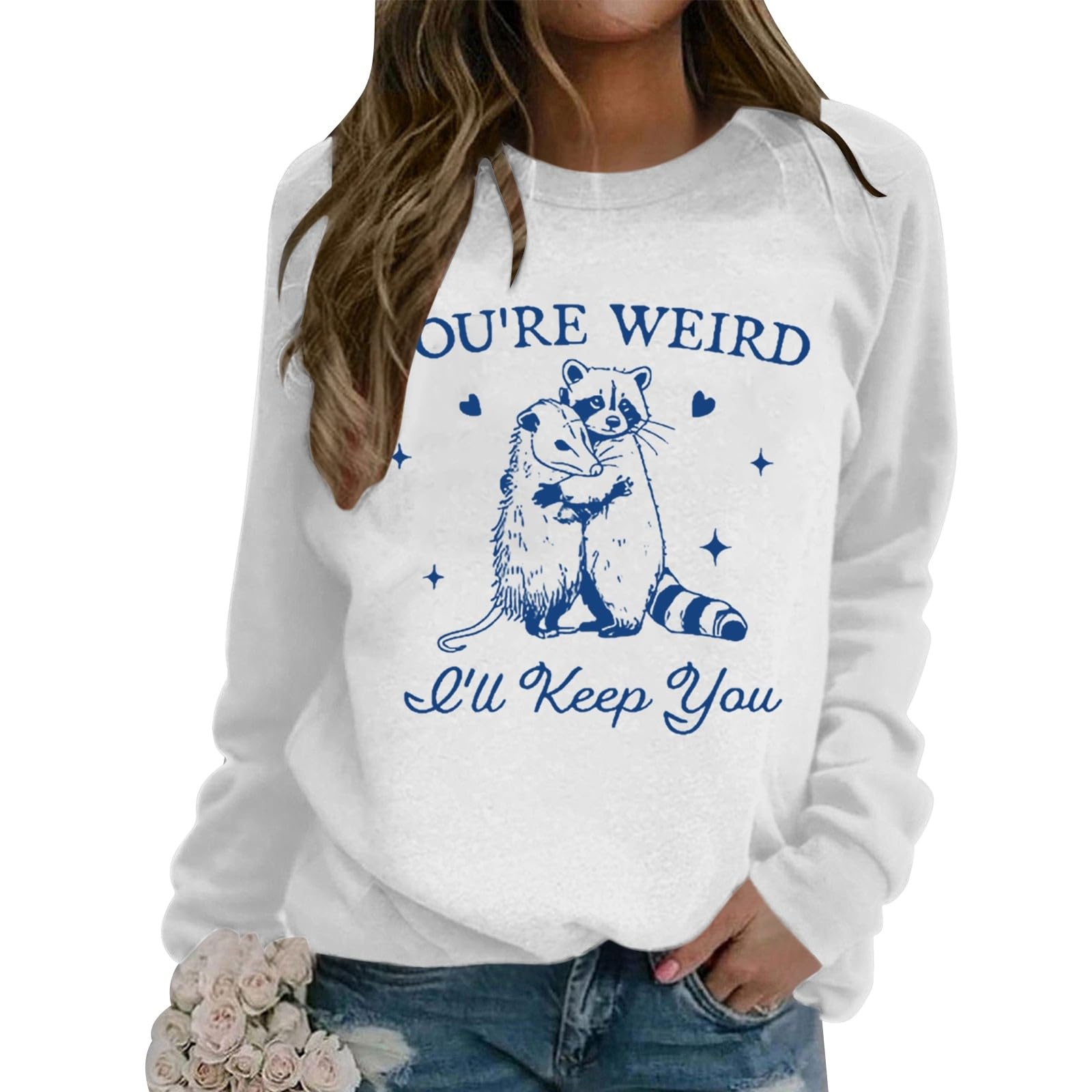 Sudaderas Mujer,Sudadera con Capucha de Manga Larga Holgada de Color sólido Informal a la Moda para Mujer con Estampado de Letras No Soy para Todos y Cuello Redondo