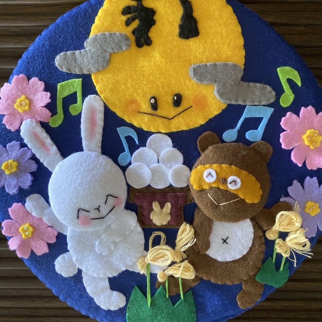 干支リース・フェルトリース・フェルト飾り・専用 お正月リース・十二支飾り・夏祭りリース（金魚付）✽フェルト