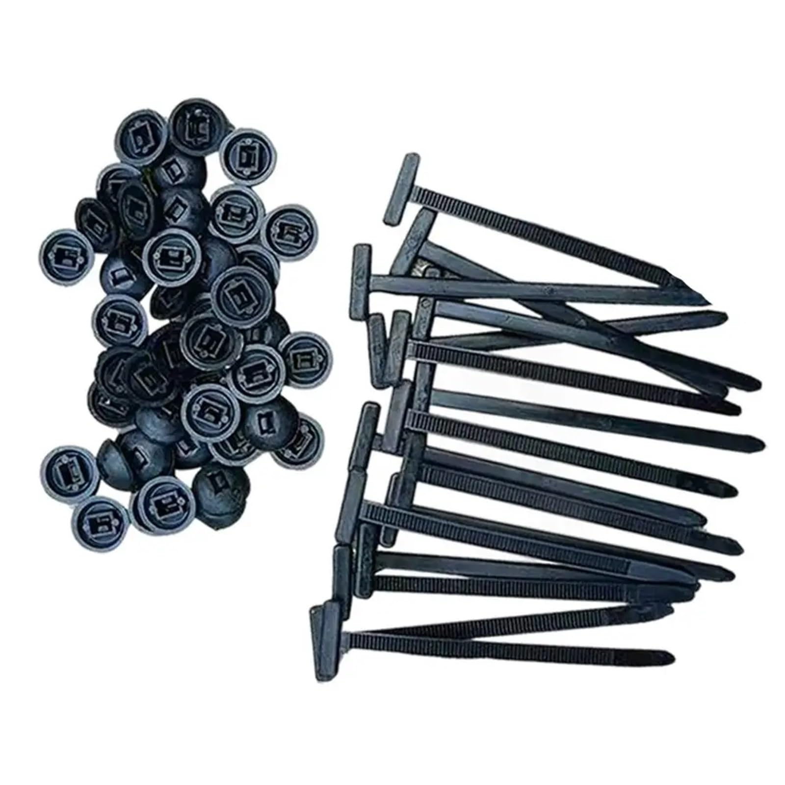 Bridas de nylon con clip, Hebilla for bridas de nailon, color negro, 9x2 cm (3,54 x 0,79 pulgadas), 1000 piezas