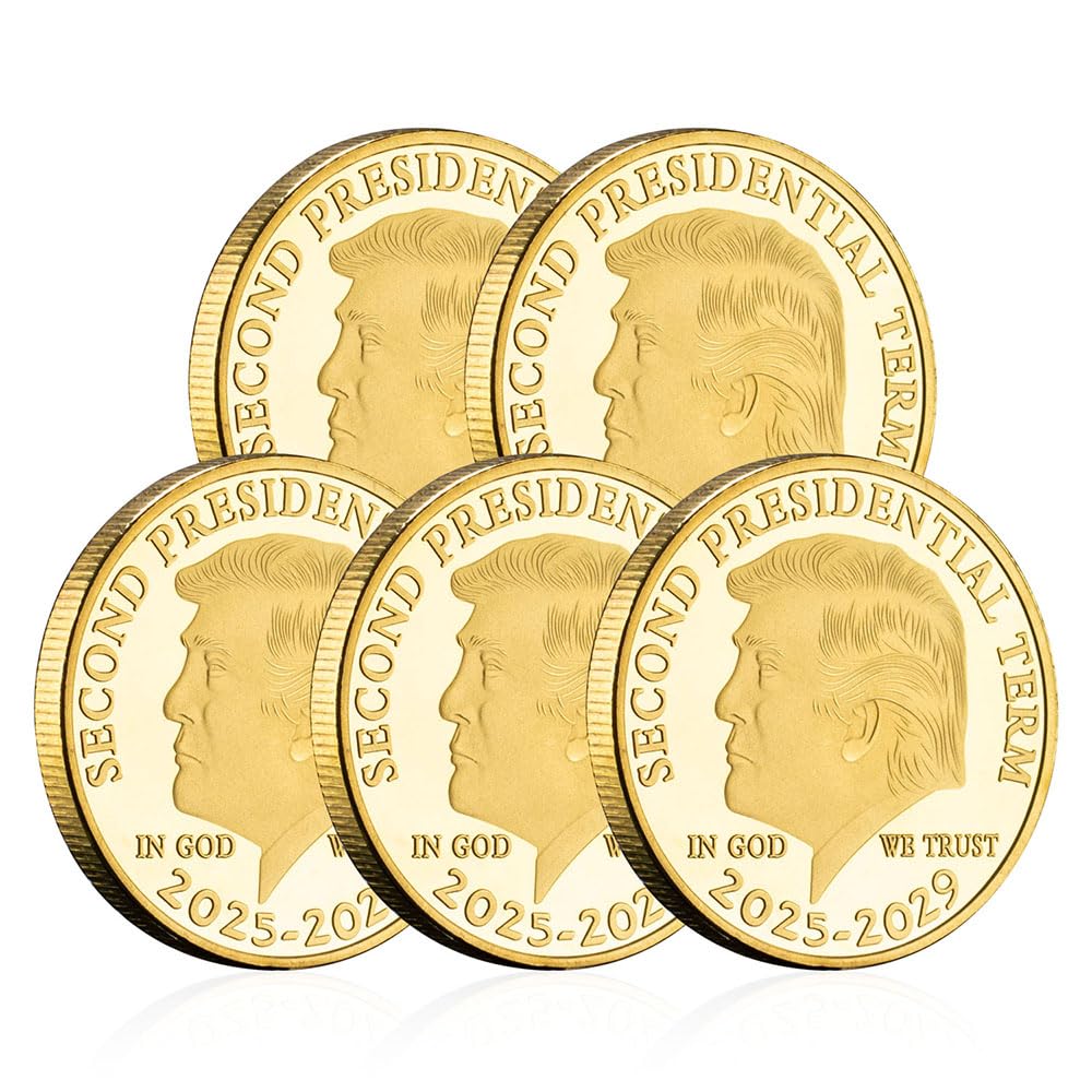 Amazon.com: Donald Trump Gold Plated Coin Second Presidential Term