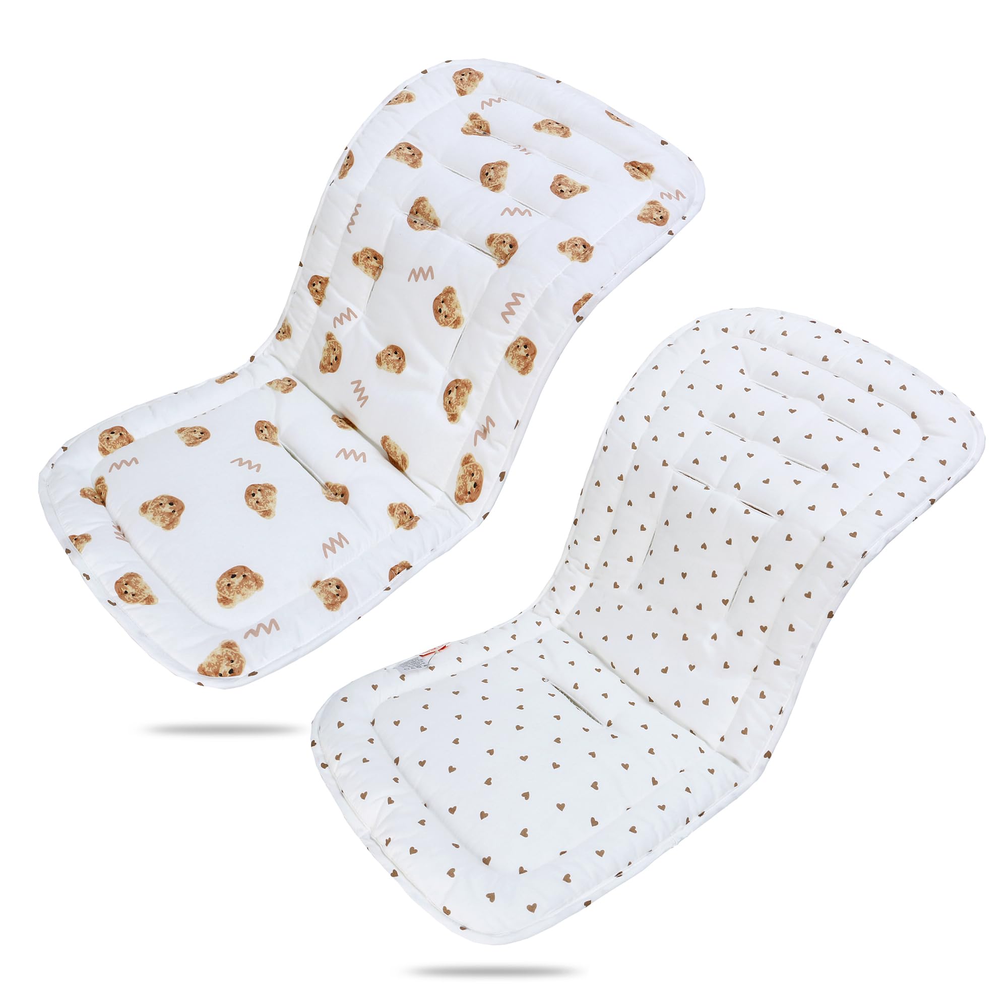 LAT Universal Colchoneta para Sillas de Paseo, Algodón Funda Universal Carro Bebe, Cojín Silla de Paseo para Cochecito de Doble Cara, Funda para Asientos de Cochecito para Bebés 78x34cm (Elefantes) — view 19