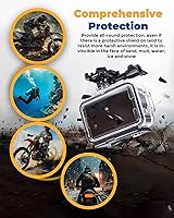 Vista 7 de Waterproof Housing Case with Dive Filters for DJI Osmo Action 5 Pro/4/3, Support 60 m/197 ft Deep Diving, Underwater Case with High Transmission