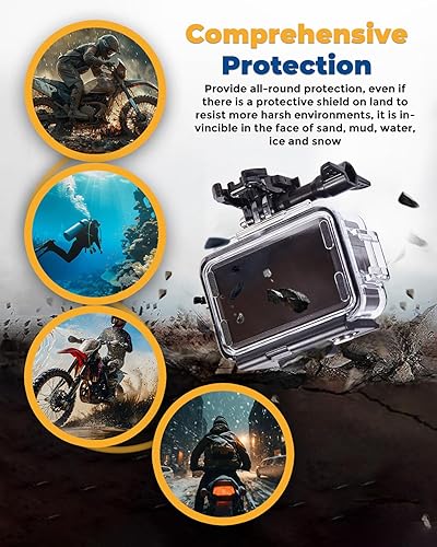 Miniatura 7 de Waterproof House Case with Dive Filters Set for DJI Osmo Action 5 Pro43, 60 m197 ft Deep Diving Portective Case