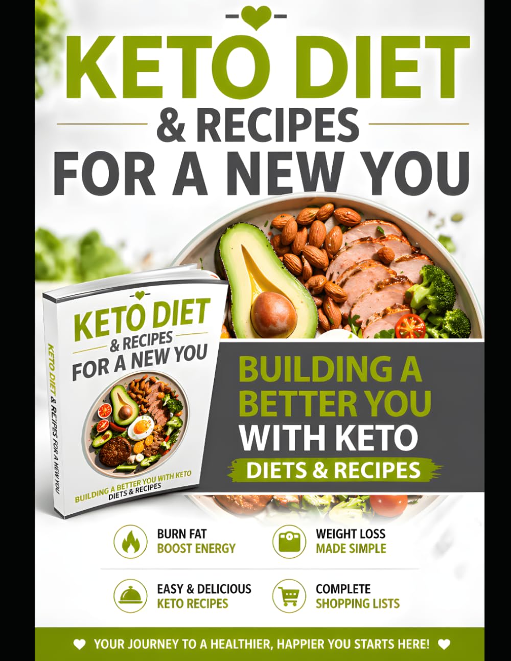 Keto Diet for a New You: Easy Low-Carb Recipes & 30-Day Meal Plan for Fast Weight Loss and Fat Burning