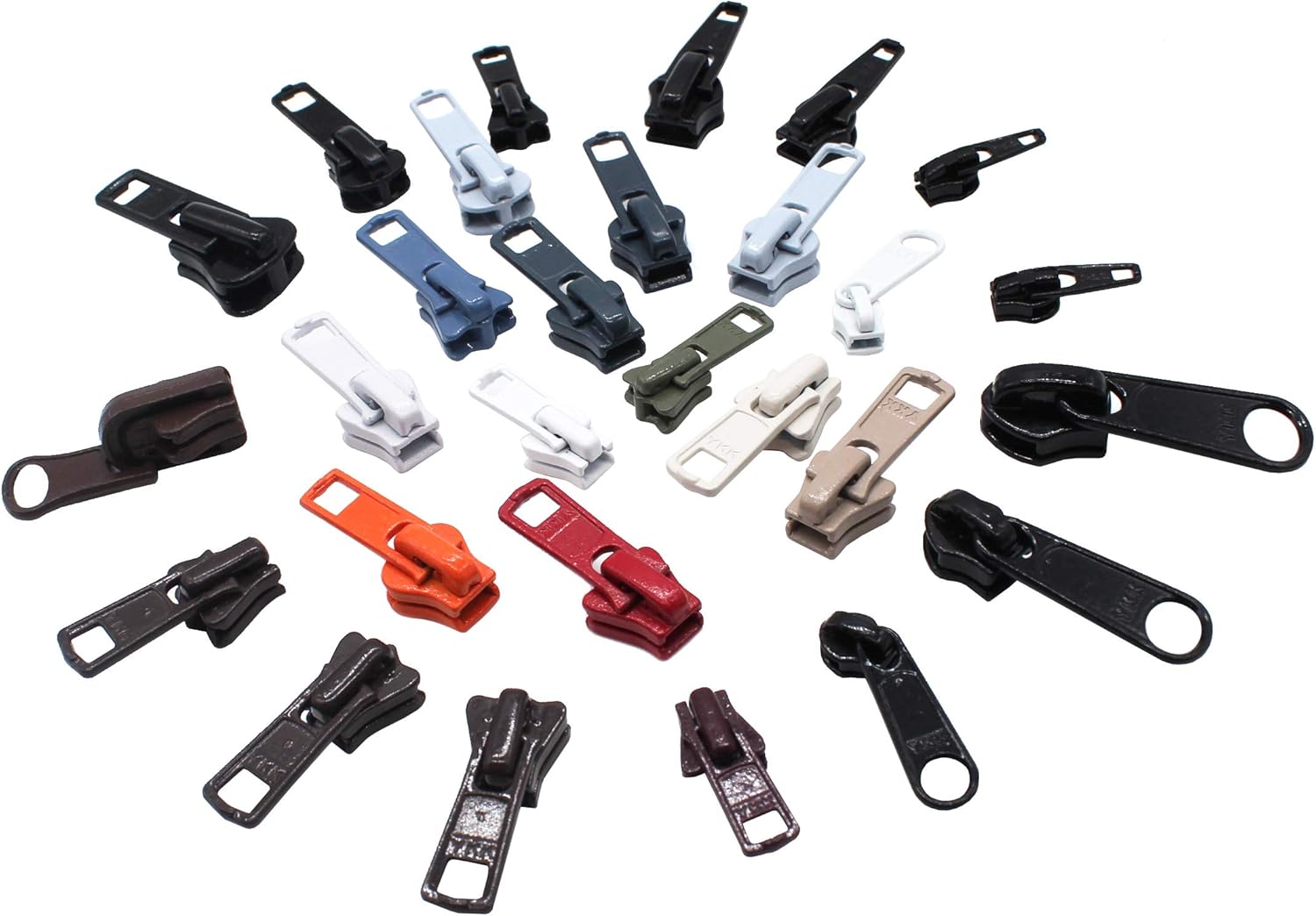 Zipper Repair Kit Solution for YKK Molded Plastic Zippers (Sliders, Top Stops, Bottom Stops - Different Sizes/Colors)