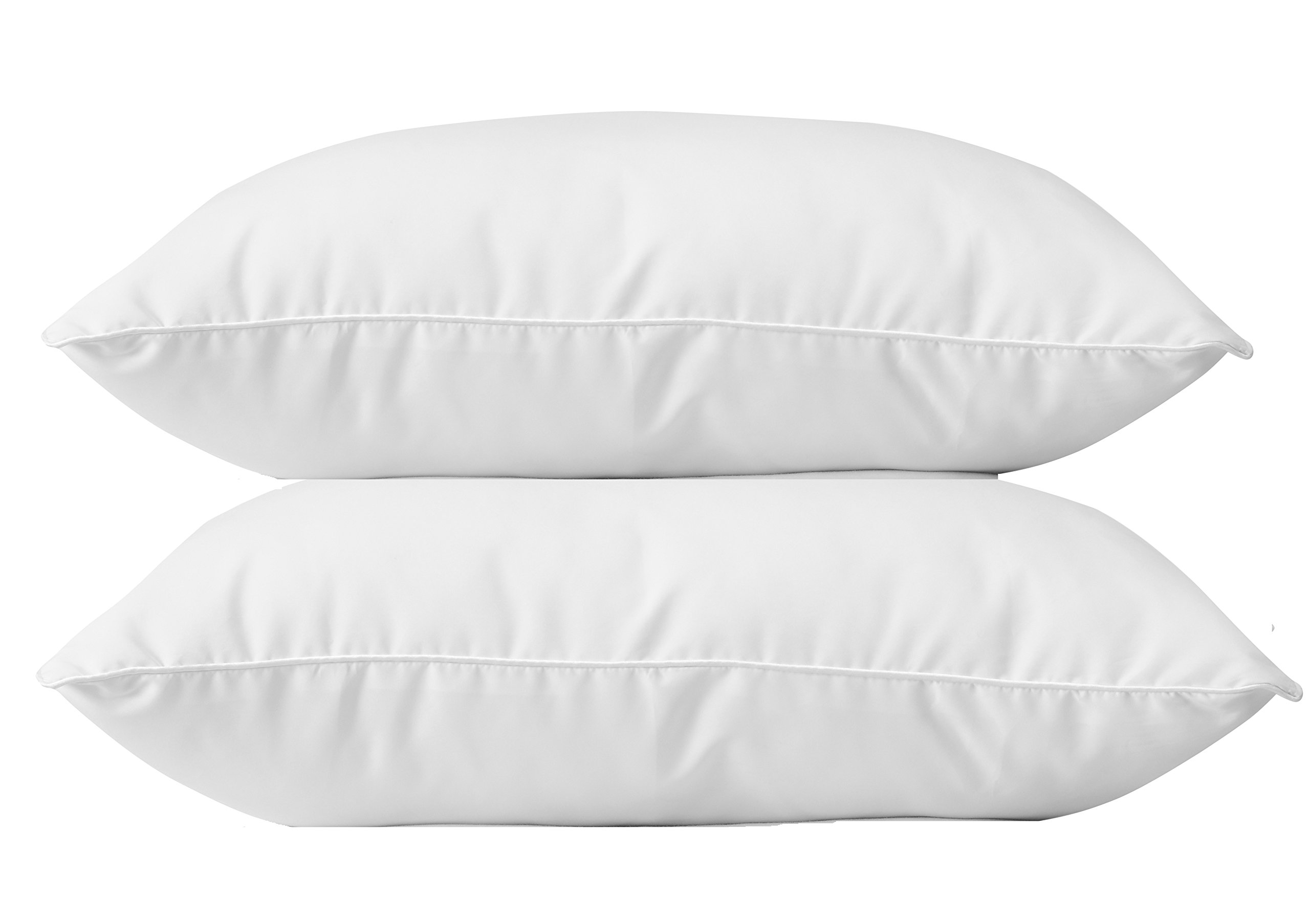 Lot de 2 oreillers 60 x 60 cm Blanrêve Gamme Microfibre Douceur traité Anti Acarien