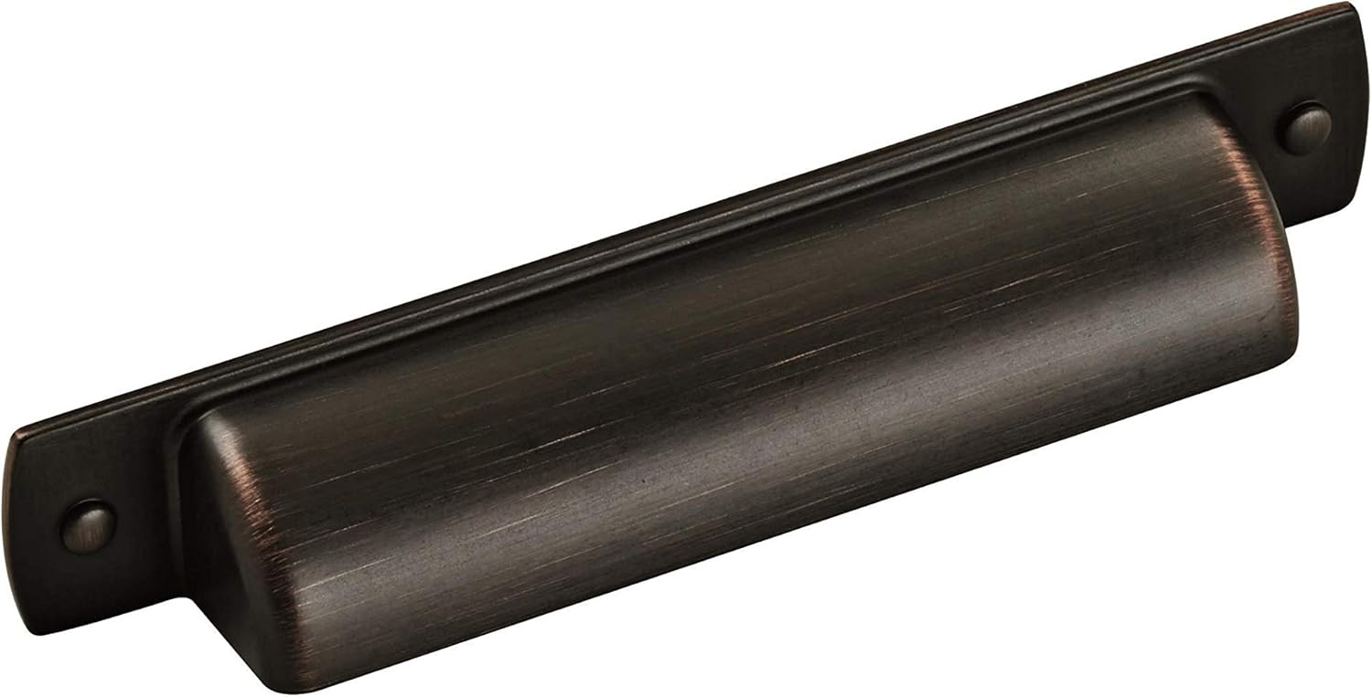 Amerock Corp 10BX53716ORB Rochdale Cabinet Cup Pull, 3-3/4 in (96 mm) Center-to-Center, Oil Rubbed Bronze, 10 Piece, Oil-Rubbed Bronze