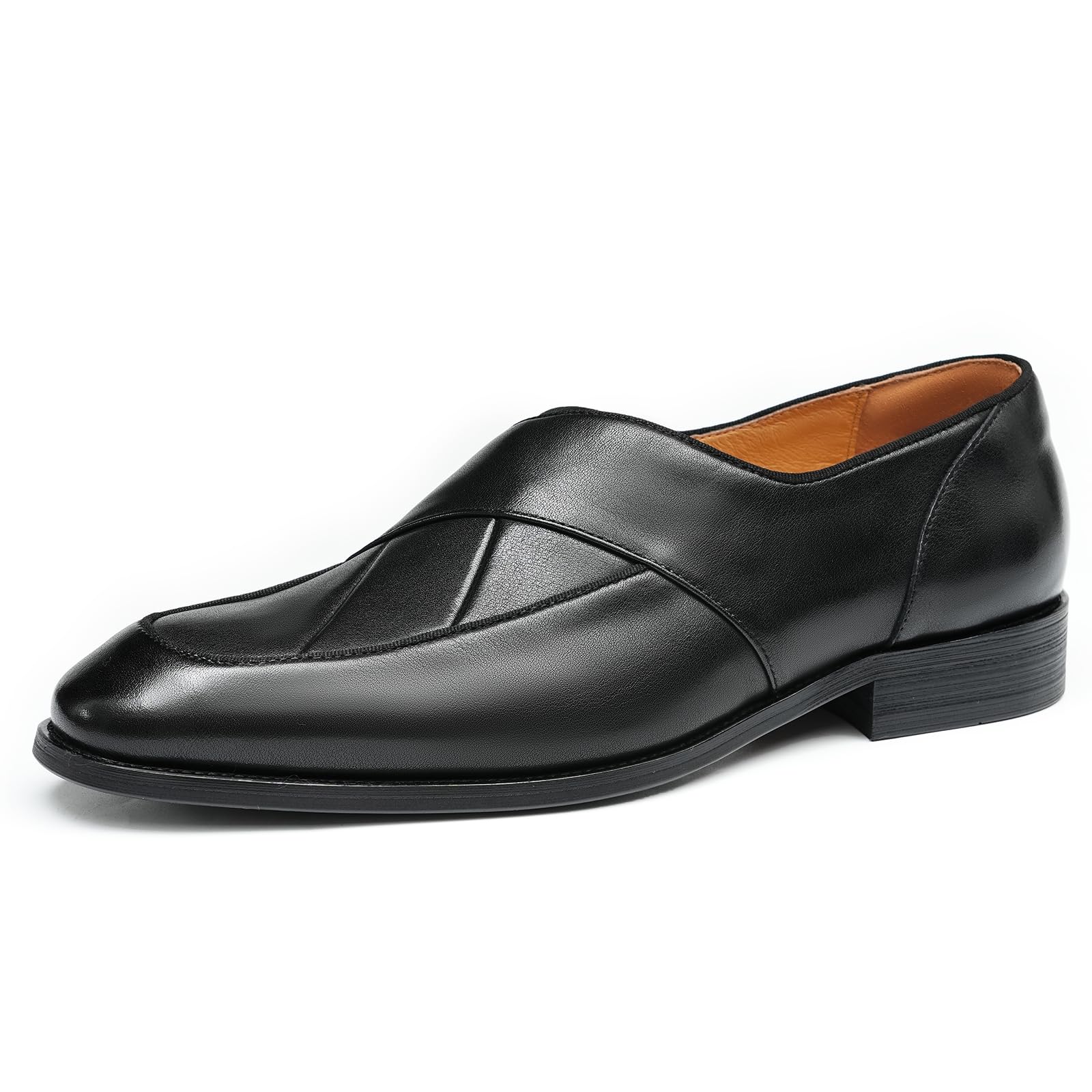 Loafers Retro Negocios para Hombres Mocasines Casuales en Cuero Genuino Zapatos Slip On Formales