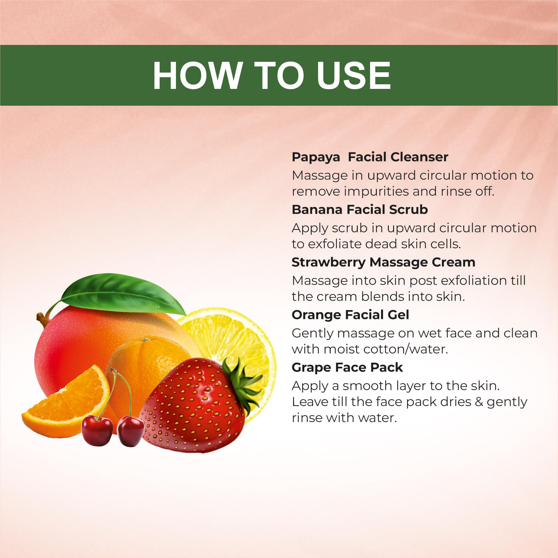Bee One Five Fruit Facial Kit 125g | For Radiant Skin and Youthful Glow | Fights pigmentation and prevents Acne | Suitable for All Skin Types | Get upto 5 uses in this 1 Kit 3