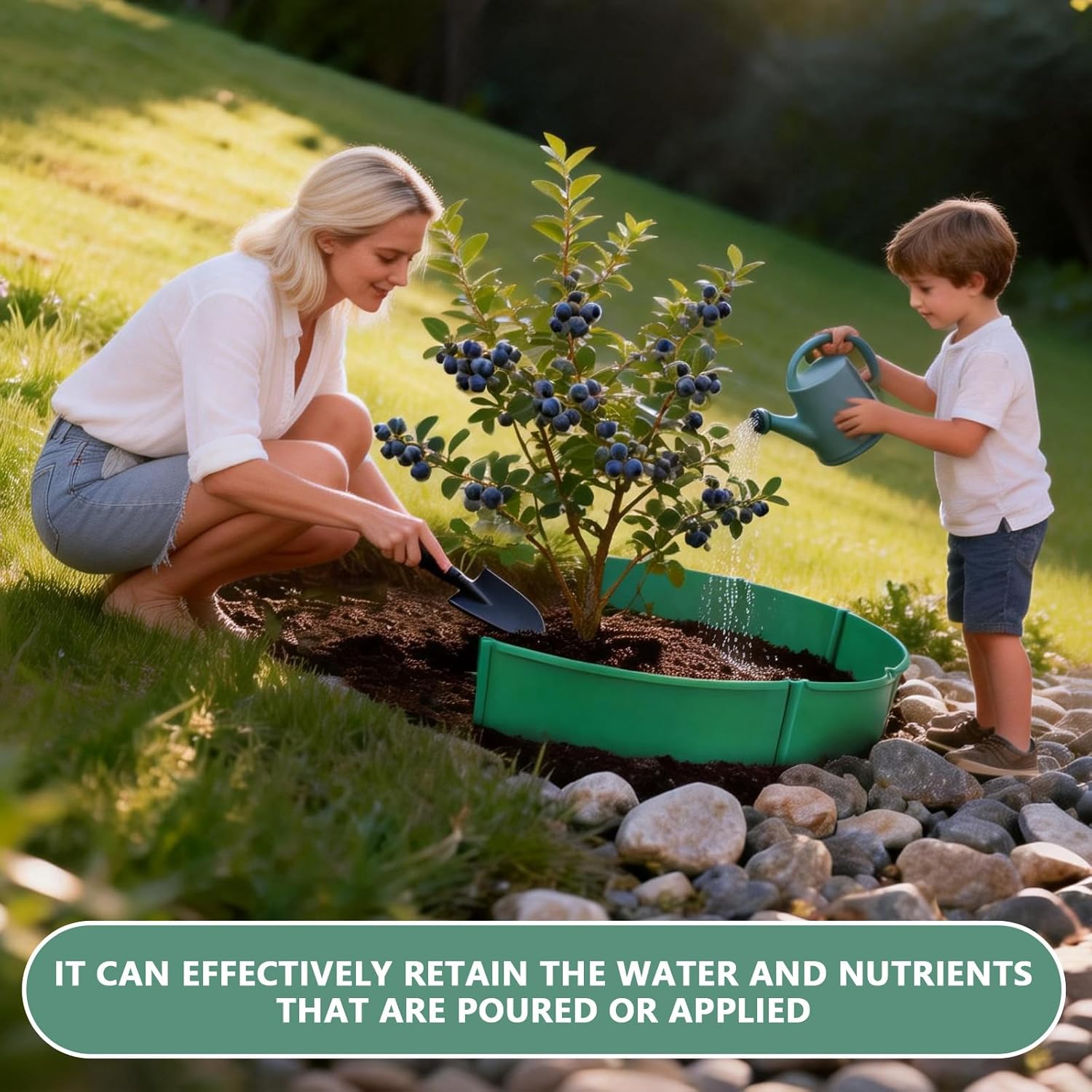 5Pack Slope Planters 20PCS 6Inch Spliceable Round Edging with Shovel Erosion Control Plastic Raised Garden Bed Terracing Kit for Slope Gardening