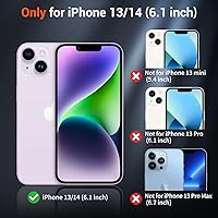 Vista 457 de SUPFINE - Funda magnética para iPhone 13 Pro Max (compatible con MagSafe), (protección contra caídas de grado militar de 10 pies), delgada, Negro