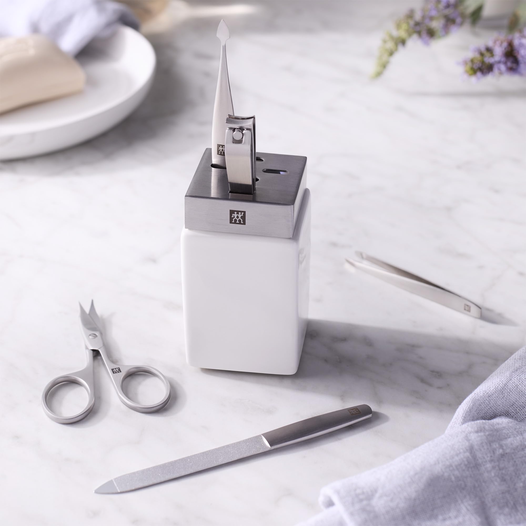 ZWILLING Beauty Premium Badewannenstation, Keramik, Weiß, 6-teilig
