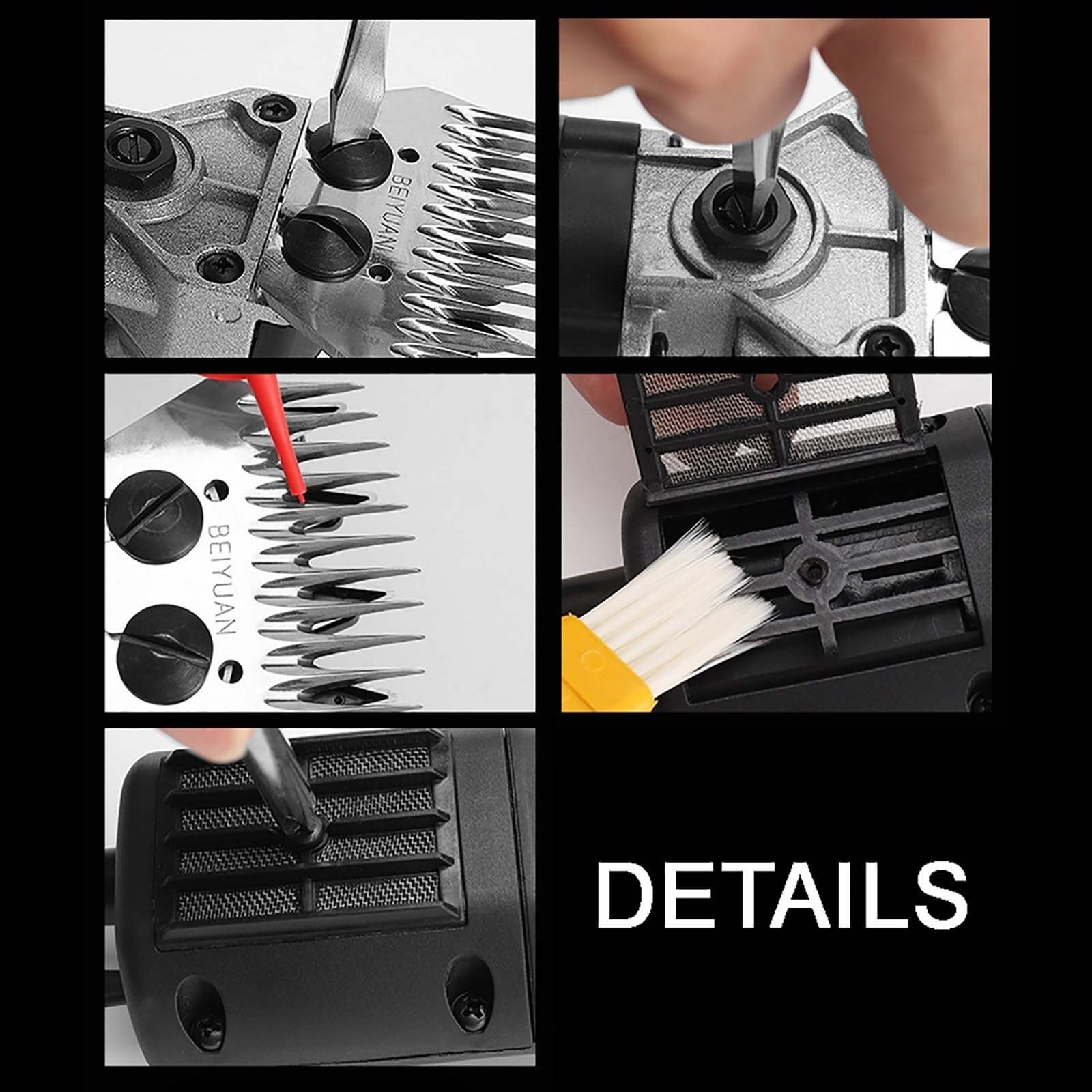 Cesoie per pecore, Forbici elettriche Cesoie for lana regolabili a 6 velocità for Cesoia multifunzione for bestiame in per pecore-capre