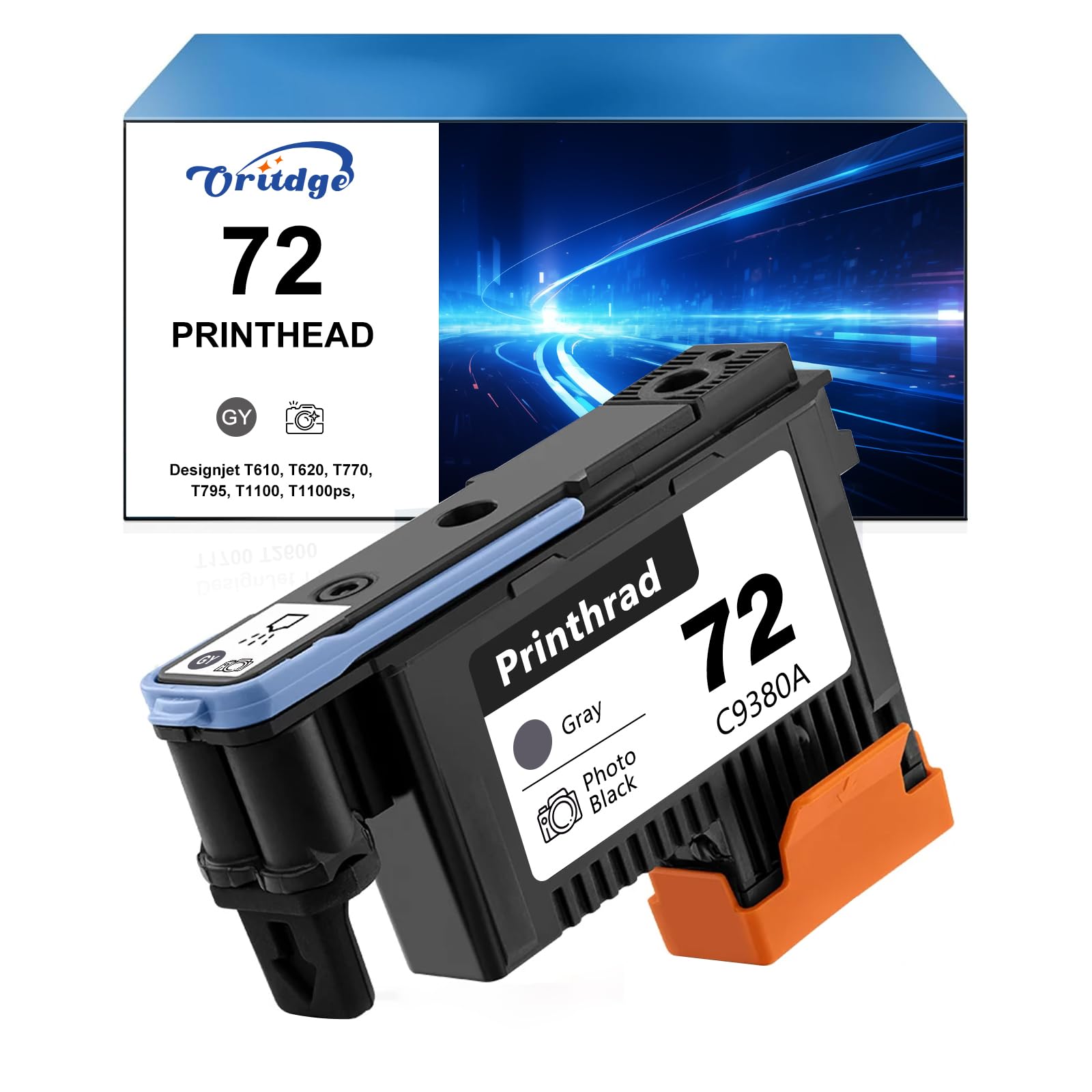 72 Cabezal de impresión remanufacturado Remplacement para 72 para Designjet T610 T620 T790 T1120 1200 T1300 T2300(PBK/Gray)