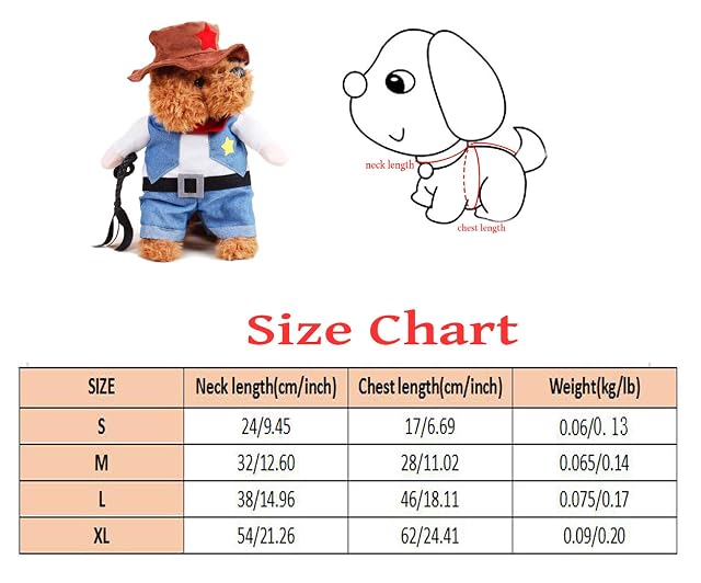Foto 2 de 5 de Xiaoyu Pet Dog Cat Halloween Costumes, Cowboy Jacket and Hat