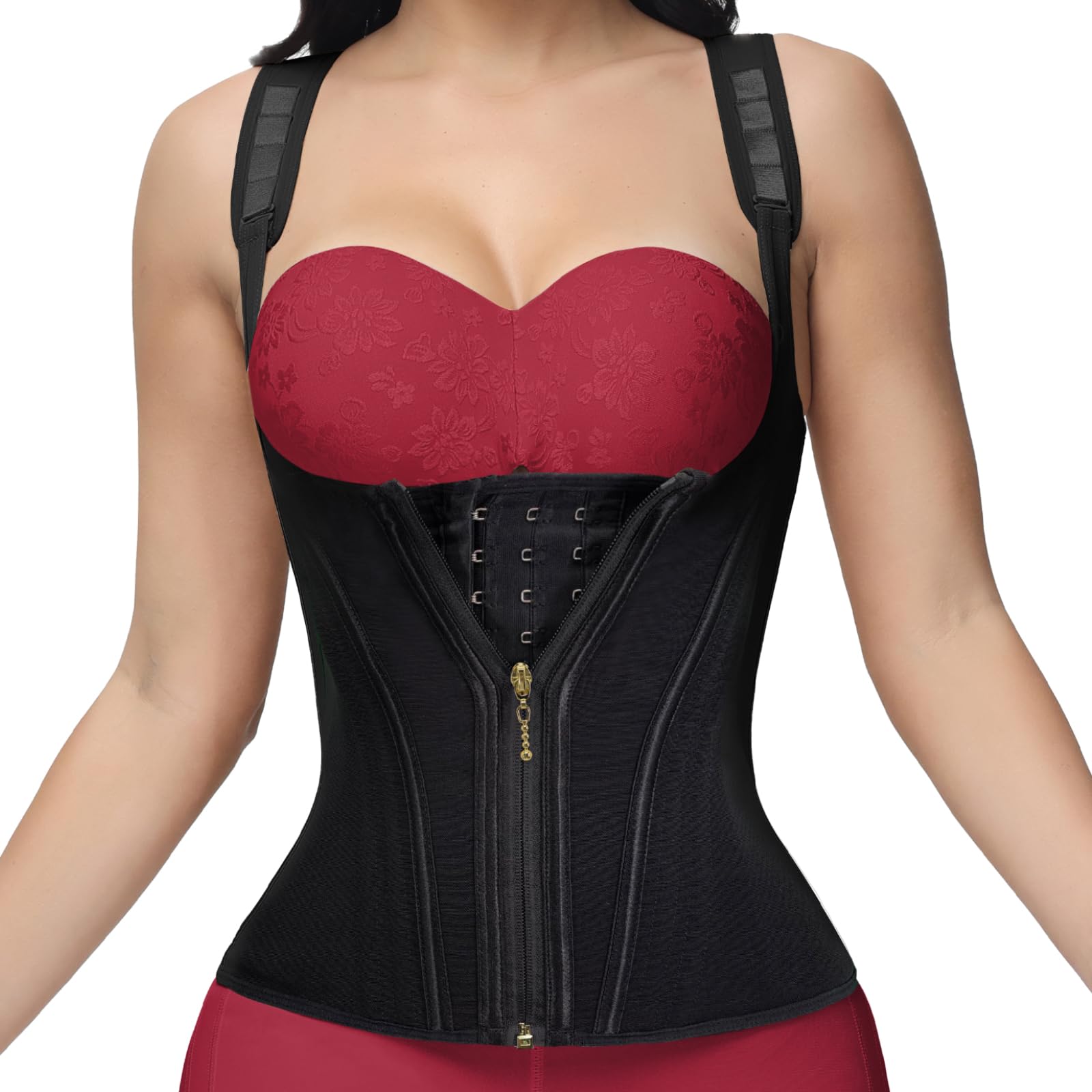 SHAPSHE Waist Trainer Underbust Corset Tummy Control Cincher Sports Girdle Back Support Body Shaper with Adjustable Straps