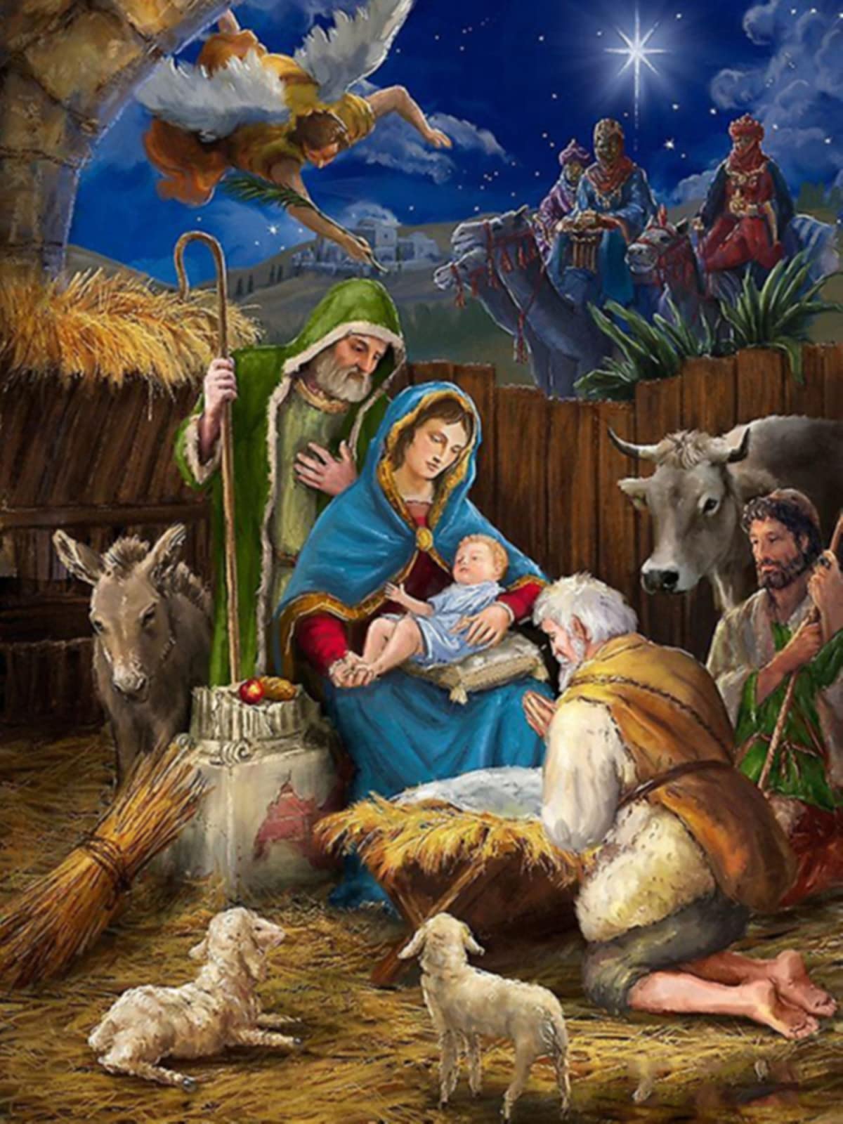 Kreative Puzzles 3000 Stück Lamm öLgemäLde Puzzles FüR Erwachsene Puzzles Tiere Puzzles Dekoration Fertige Größe 122×81cm