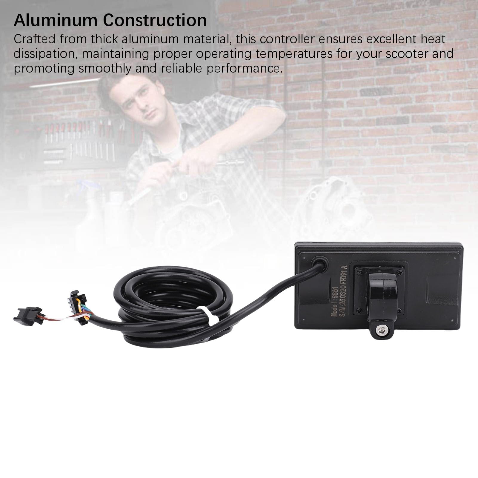 BuyWeek Kit de Contrôleur de Moteur sans Balais, 36V 48V 1500W 2000W 40A 3 Modes Contrôleur à Onde Sinusoïdale avec Panneau d'Affichage LCD S861 pour Vélo Électrique Trotinette Électrique