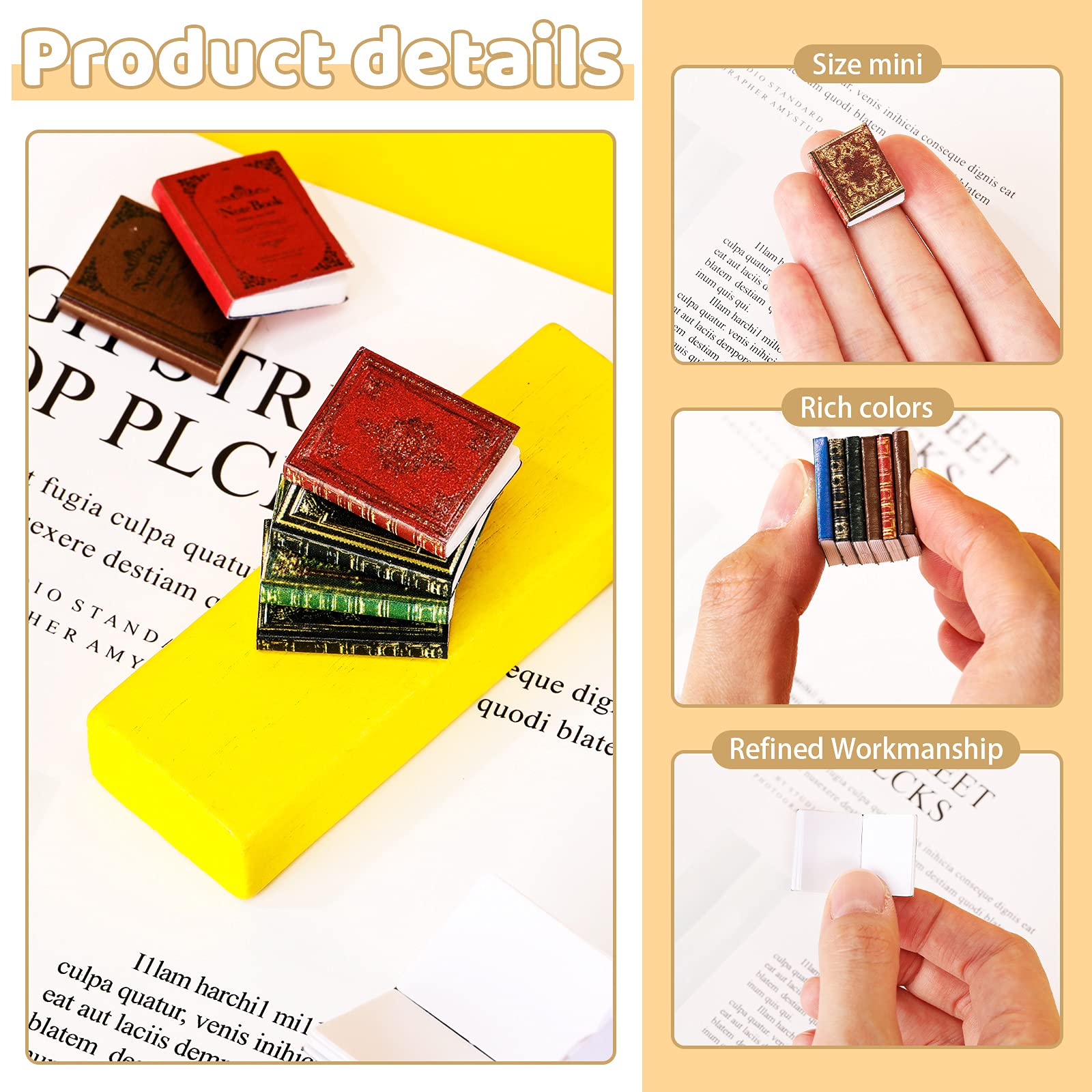 30 piezas a escala 1:12 en miniatura para casa de muñecas, libros surtidos de miniaturas atemporales, accesorios de modelo de casa de muñecas, suministros de juguetes para casas de muñecas de niños y 3
