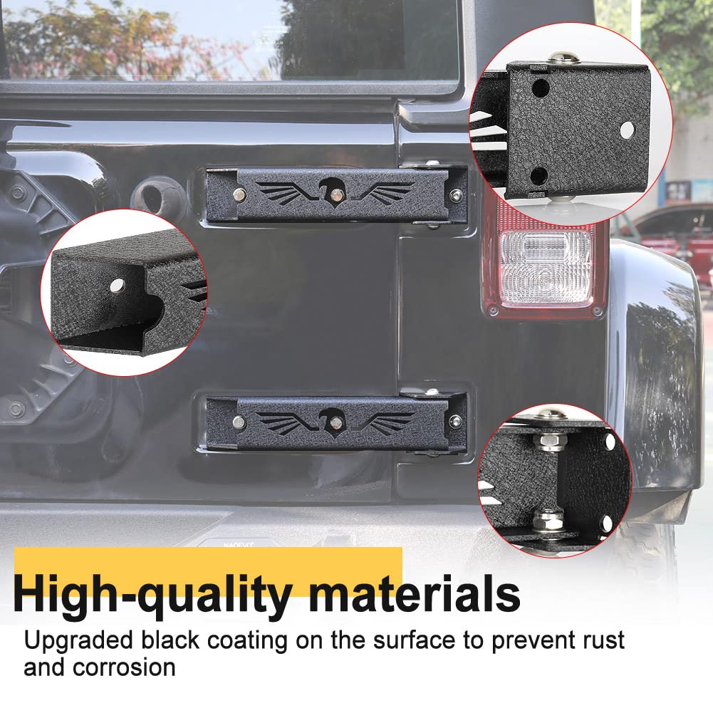 Jeep Wrangler JK ジープラングラー テールゲート 強化ヒンジ Amazon | 高耐久 テールゲートヒンジセット 2007-2018 ジープ