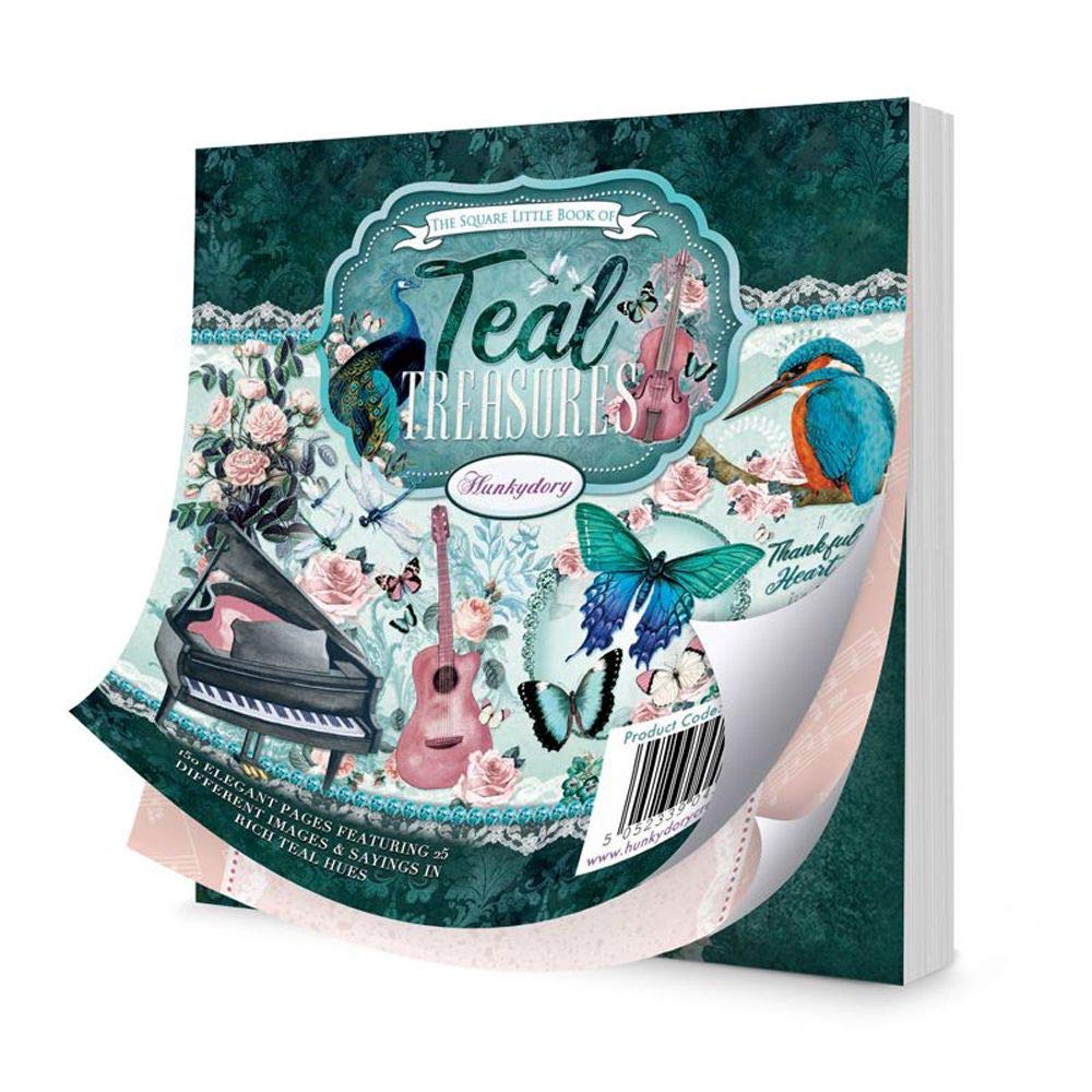Hunkydory - Teal Treasures - The Square Little Book