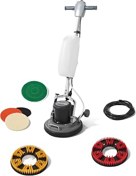 Dapper Supply - 13" Multipurpose Commercial Floor Damper Machine Cleans, Polishes and Polishes with Ease Ideal for Carpet Too Includes Optional Manual Solution Tank, 2