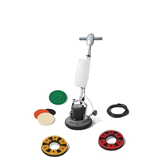 13" Heavy-duty Multi-Functional Floor Buffer Polisher Machine - Clean, Buff, Scrubb and Polish with Ease! Ideal for Carpets Too! Includes Optional Solution Tank, 2 Brushes and 3 Scouring Pads