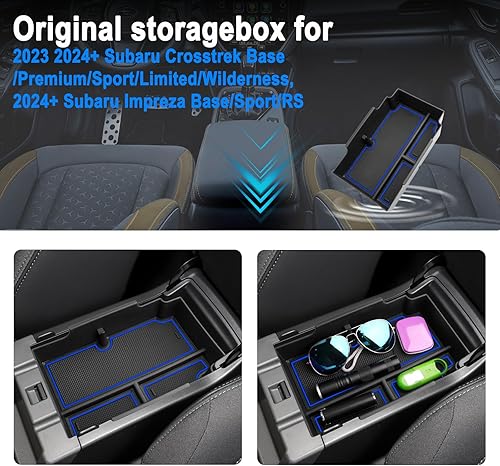 Miniatura 6 de SHAOHAO Organizador de consola central Subaru Crosstrek 2024, 2023 2024 Subaru Crosstrek BasePremiumSportLimitedWilderness para Subaru Crosstrek