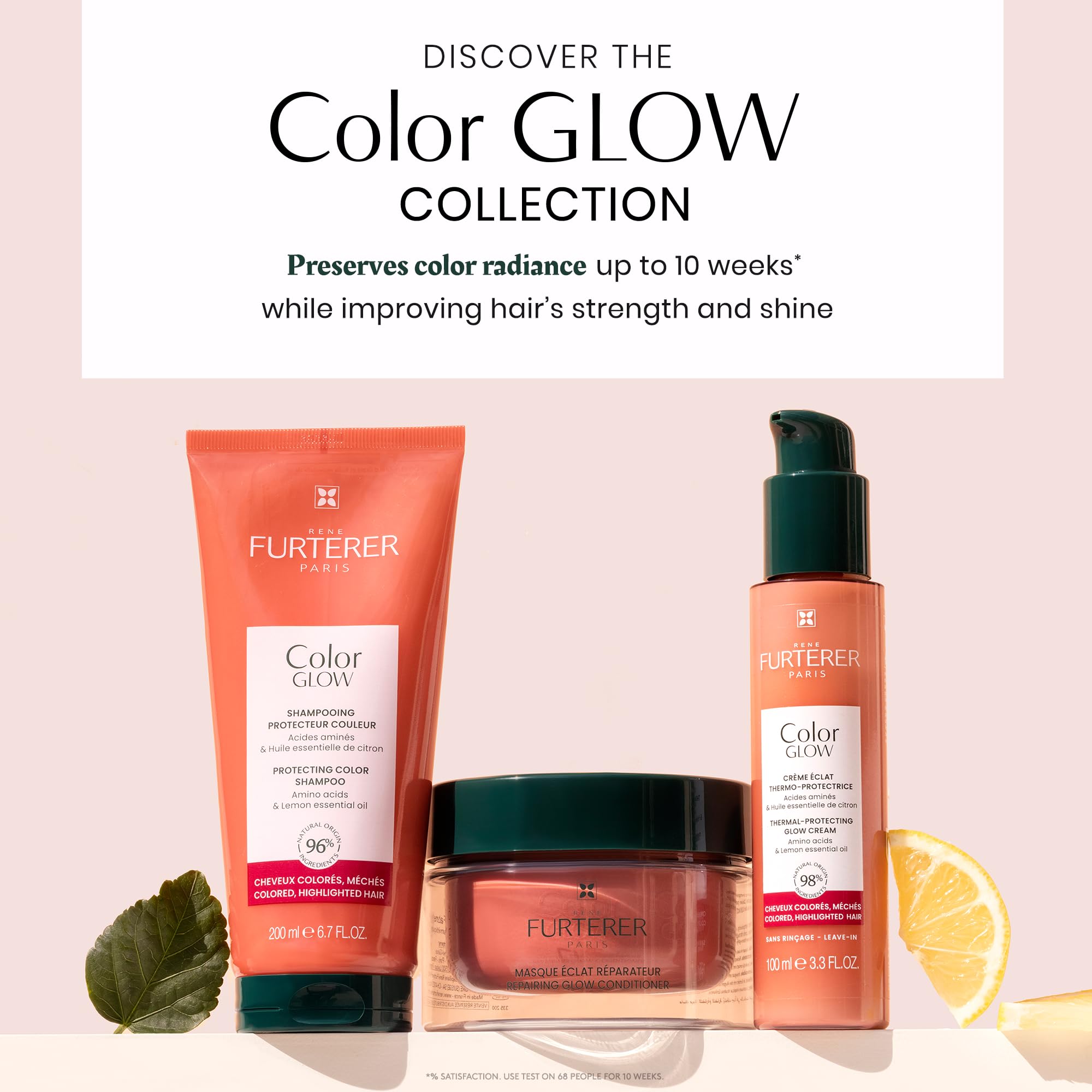 Rene Furterer Color Glow Protecting Color Shampoo - Amino Acids & Lemon Essential Oil