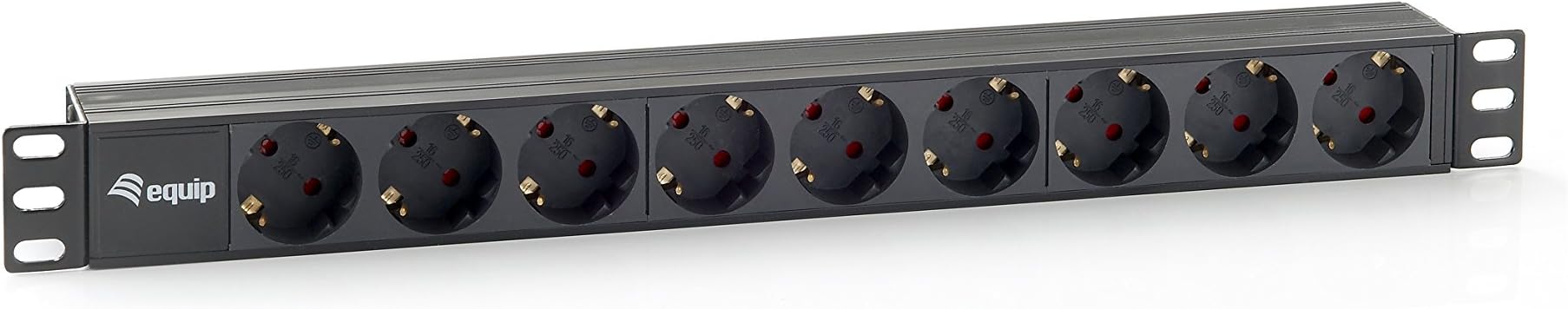 Equip Power Strip 48.3 cm (19 Inches) 1HE (9 Sockets, Schuko, 1.8 m)