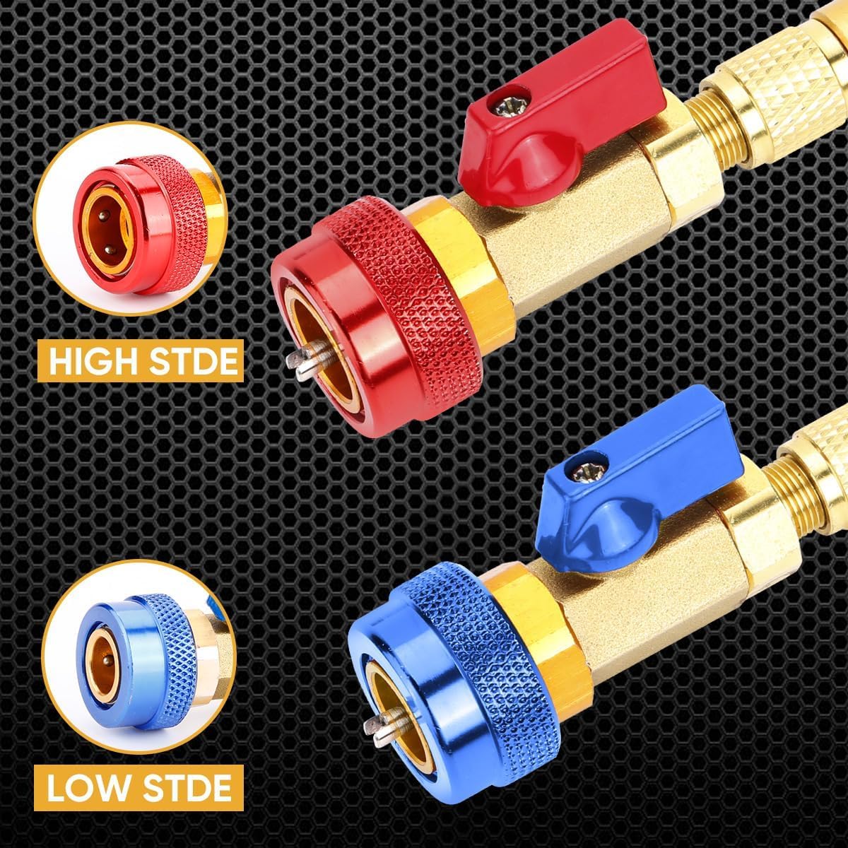 Automotive R134a R1234yf R22 Valve Core Remover Installer Tool Set - Auto Air Conditioning Repair AC Valve Core Removal Tool for Standard & Jra Valve Core Couplers