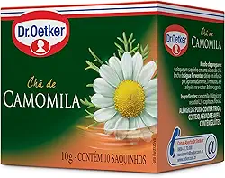 Dr. Oetker Chá de Ervas, Sabor Camomila, Bebida Quente de Simples Preparo, 10 Sachês