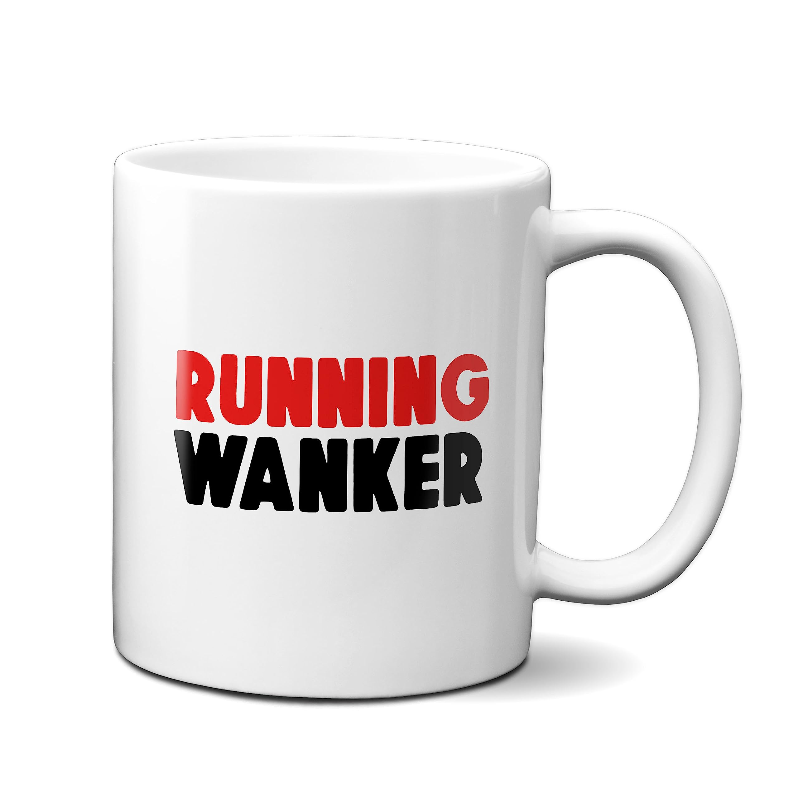 EllieBeanPrints Running Wanker Funny Running Mug - parkun Gift - Runners Gift - Marathon Gift, White, 4.5 x 3.7 inches
