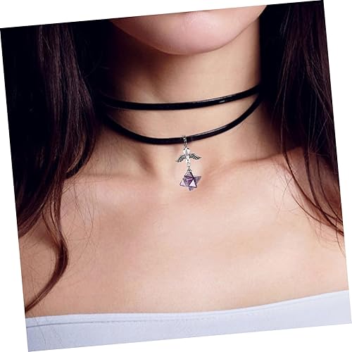 Miniatura 7 de STOBOK 2pcs Angel Wings Pendant Crystal Self Made Baby Necklace