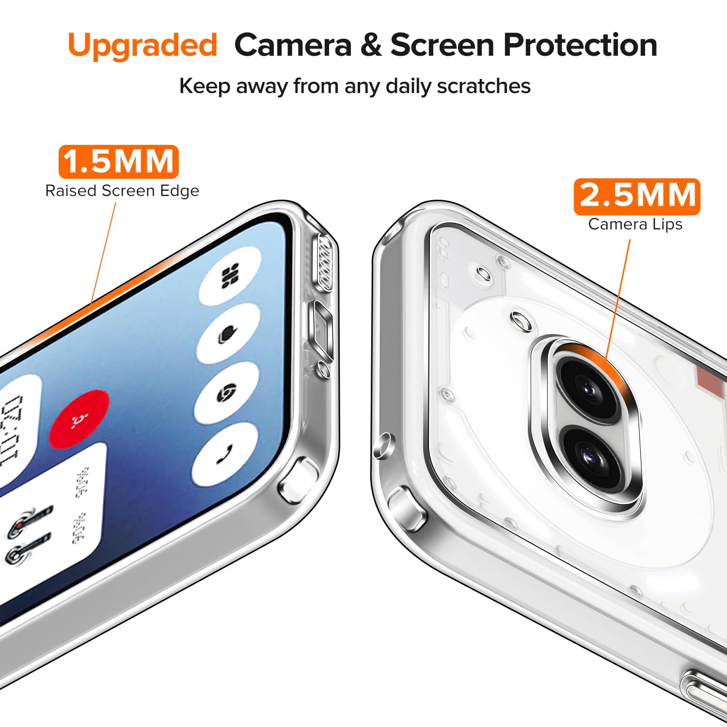 iVoler Anti Ingiallimento Chiaro Cover per iPhone 17 6.3 Pollice con 2
