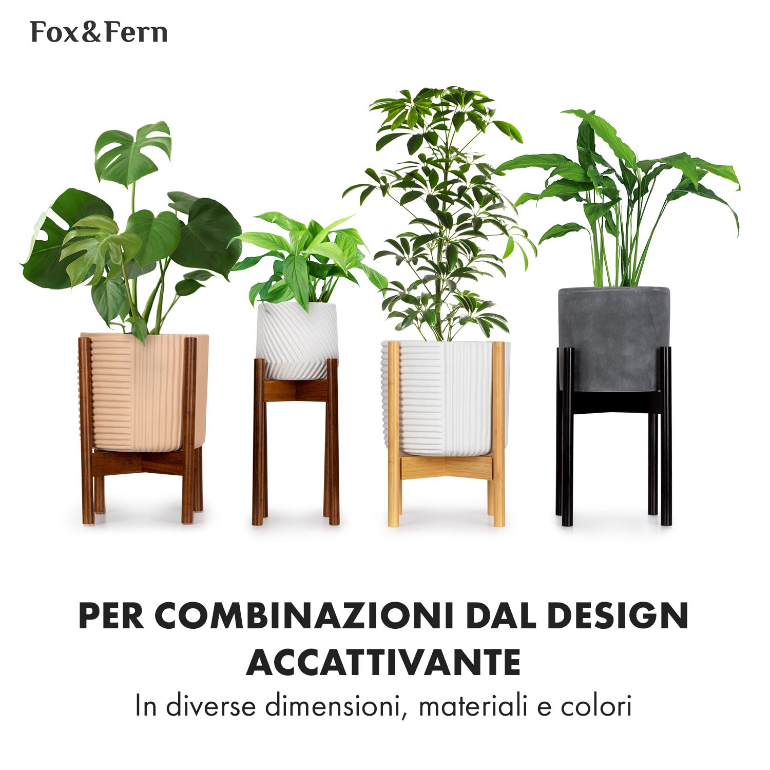 Fox & Fern Vasi da Esterno, Vasi per Piante da Esterno e Interno, Resistenti a Raggi UV e Gelo, Vaso Grande da Interno con Tappo di Scarico, Fioriera da Esterno in Polystone, Vaso da Esterno Singolo