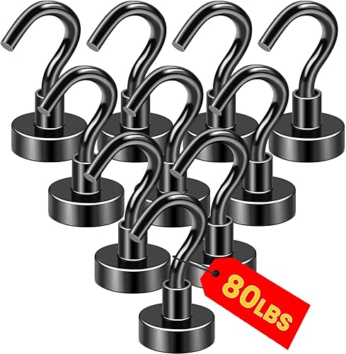 Vista 71 de DIYMAG Ganchos magnéticos para colgar accesorios de cubículo, 118 libras 2025 cruise Cabin Ship Essentials, gancho magnético resistente con imanes