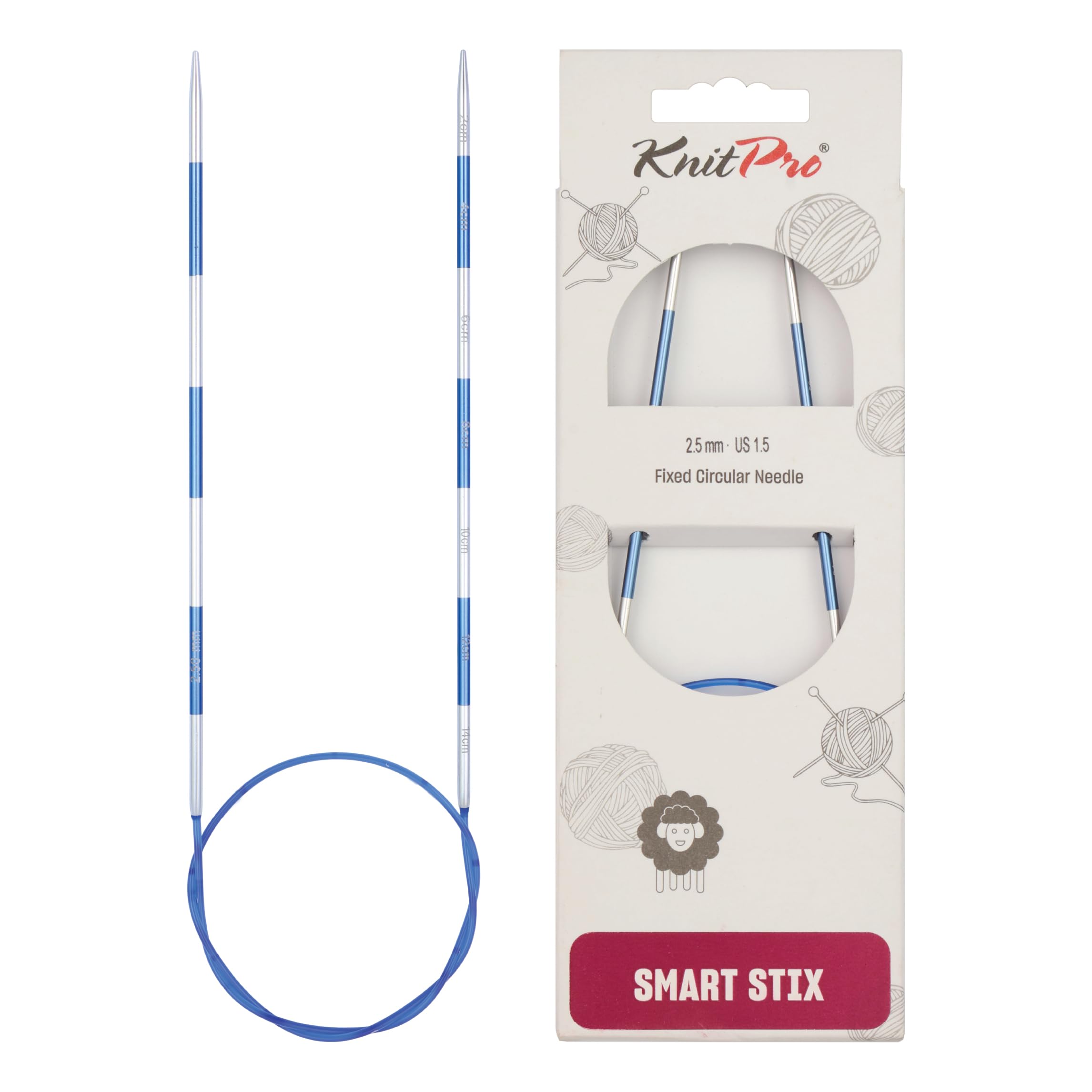 KnitPro Smartstix Fixed Circular Needles 24" (60cm) | 2.50mm