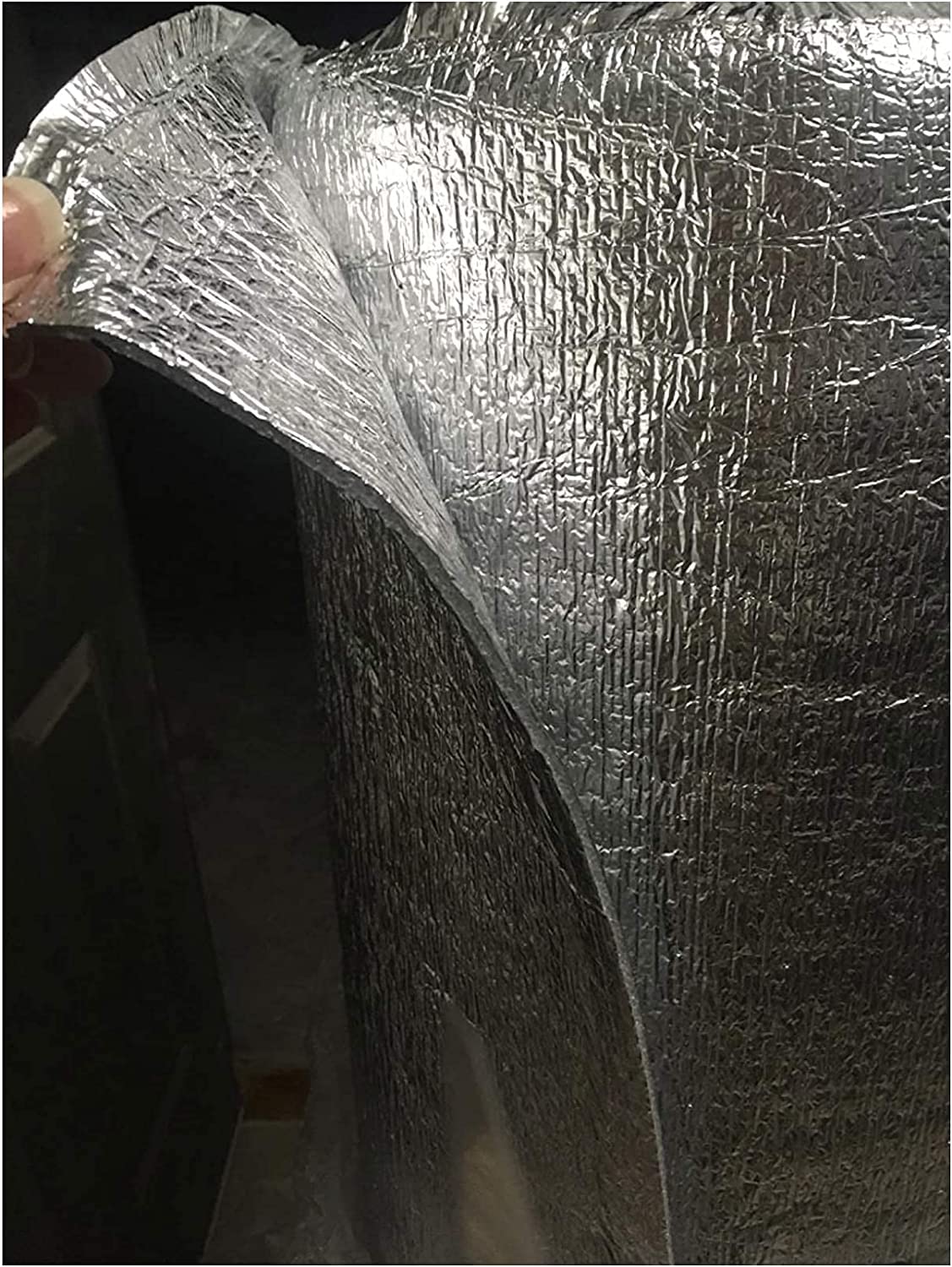 Envoltura de Burbujas de Aluminio Aislamiento Burbuja Radiador Lámina Aislante Película Reflectante Espuma Aislamiento Escudo, Aislamiento Autoadhesivo Doble Lámina (Tamaño: 3.3 x 32.8