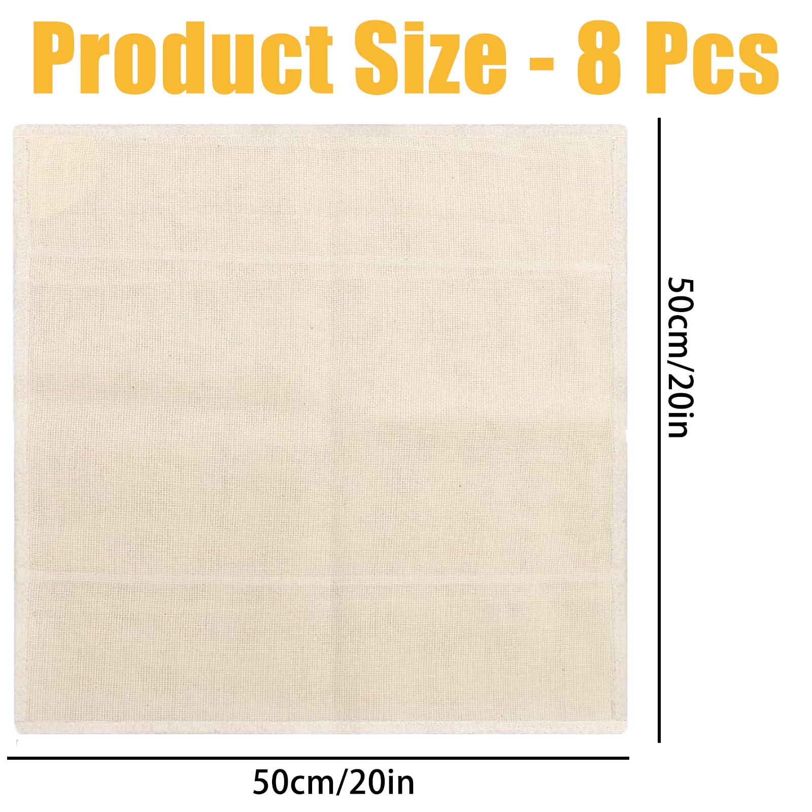 Garza Per Cucina In Cotone Non Sbiancato - 5 Metri (90cm X 5m), Panno Per Formaggio, Yogurt E Filtraggio, Riutilizzabile E Morbida