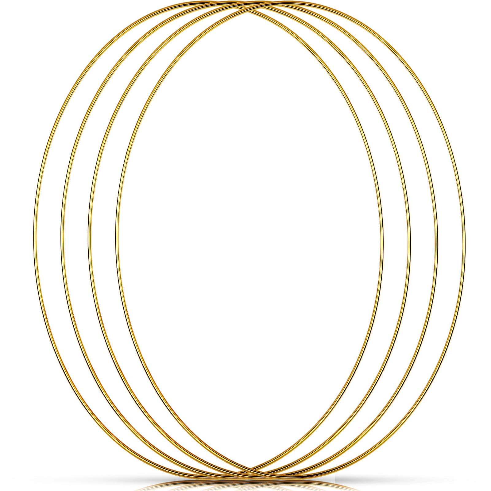 DILNAZ ART 20 Inch Gold Metal Floral Wreath Hoops Macrame Hoop Rings for Wedding, Christmas Wreath Floral Arrangements, Macrame Wall Hanging, Dream Catchers, DIY Crafts and Home Decor (2)