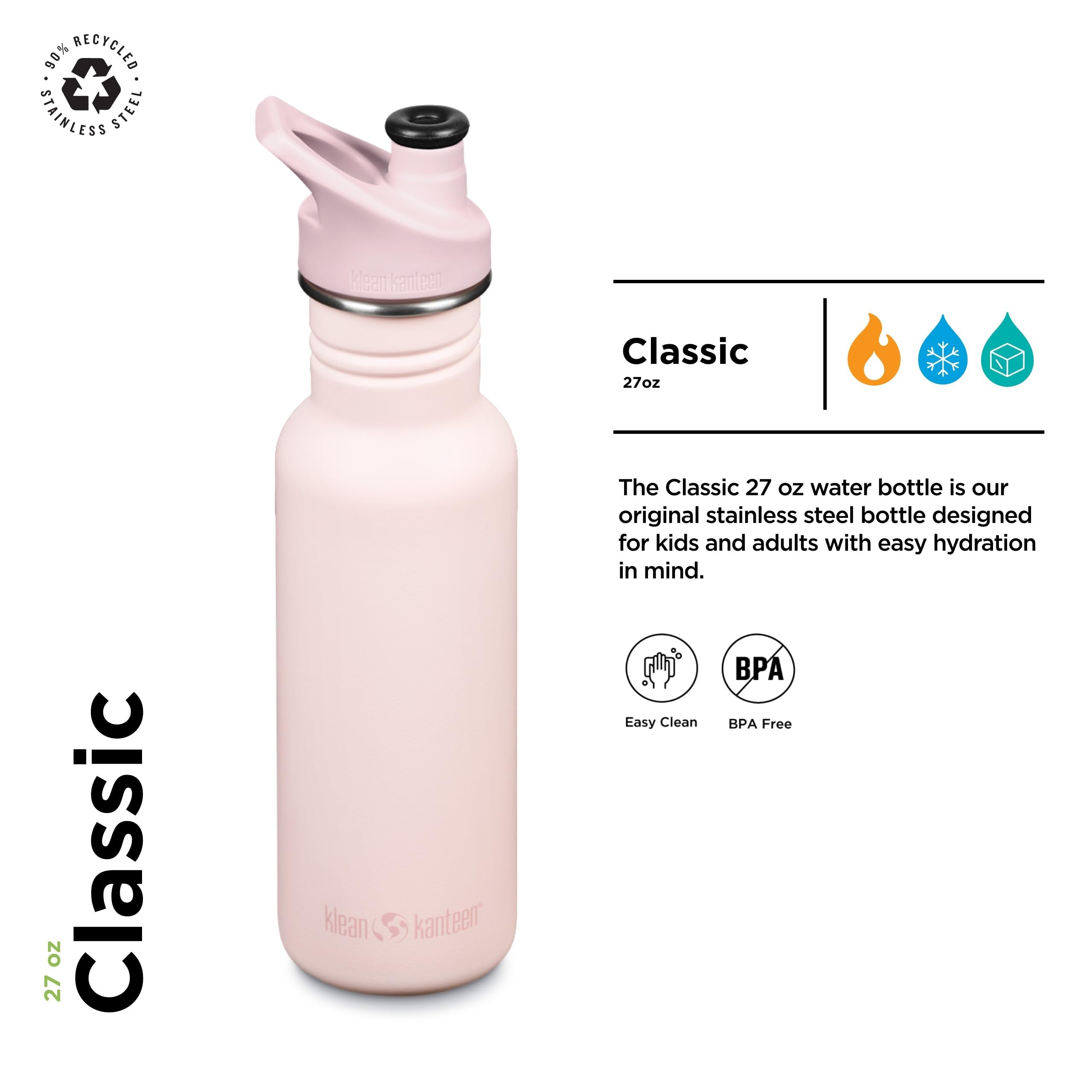 Bouchon Sport Klean Kanteen Flip Seal Sport Cap Black