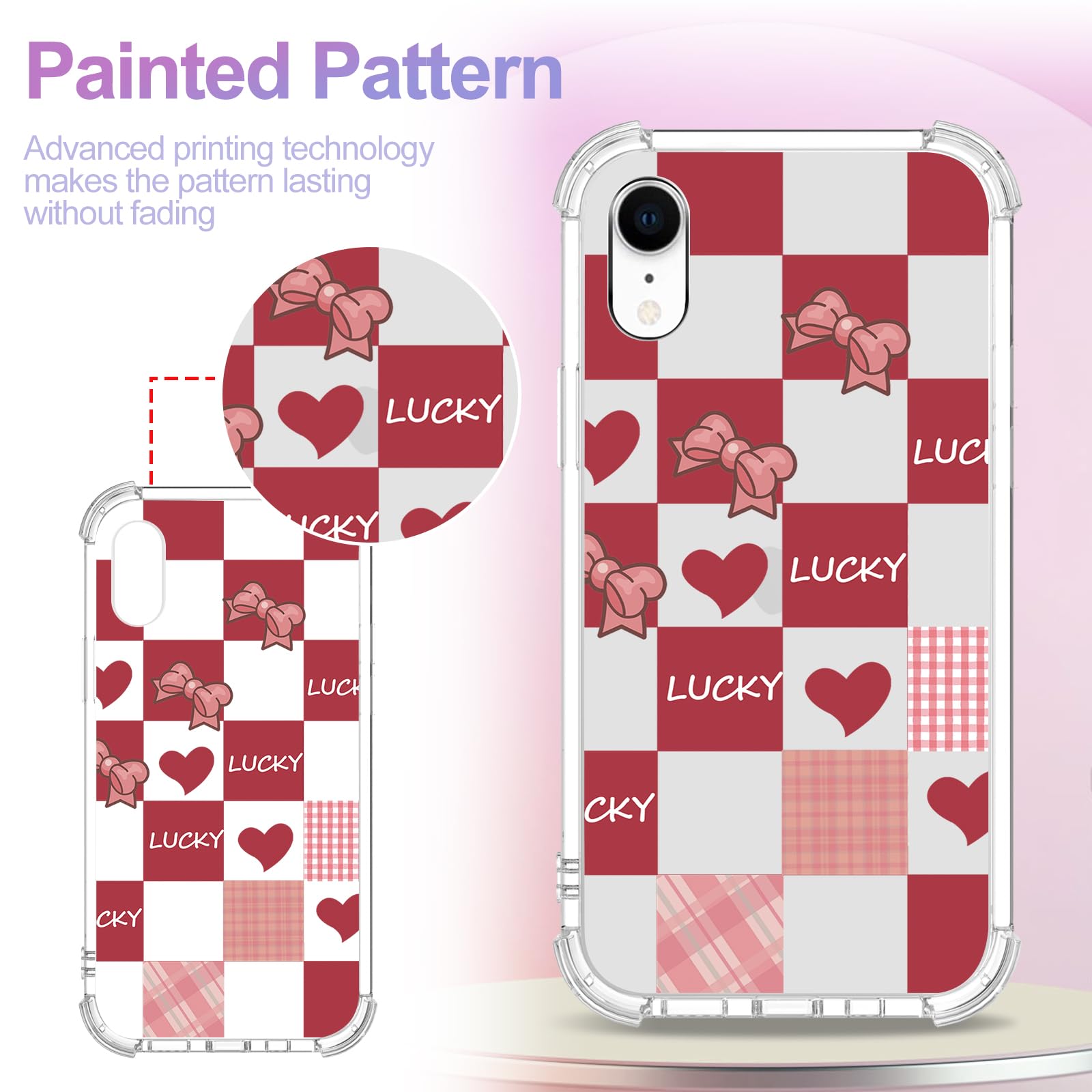 Cover per iPhone XR, Custodia TPU in Trasparente Silicone Flessibile Morbida e Sottile, Antiurto Anti-graffio Protezione Cover per iPhone XR (6.1 inch), Modello-37