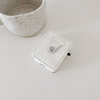 Amazon | プレミアム ユニーク ホワイト レザー イヤホン ケース