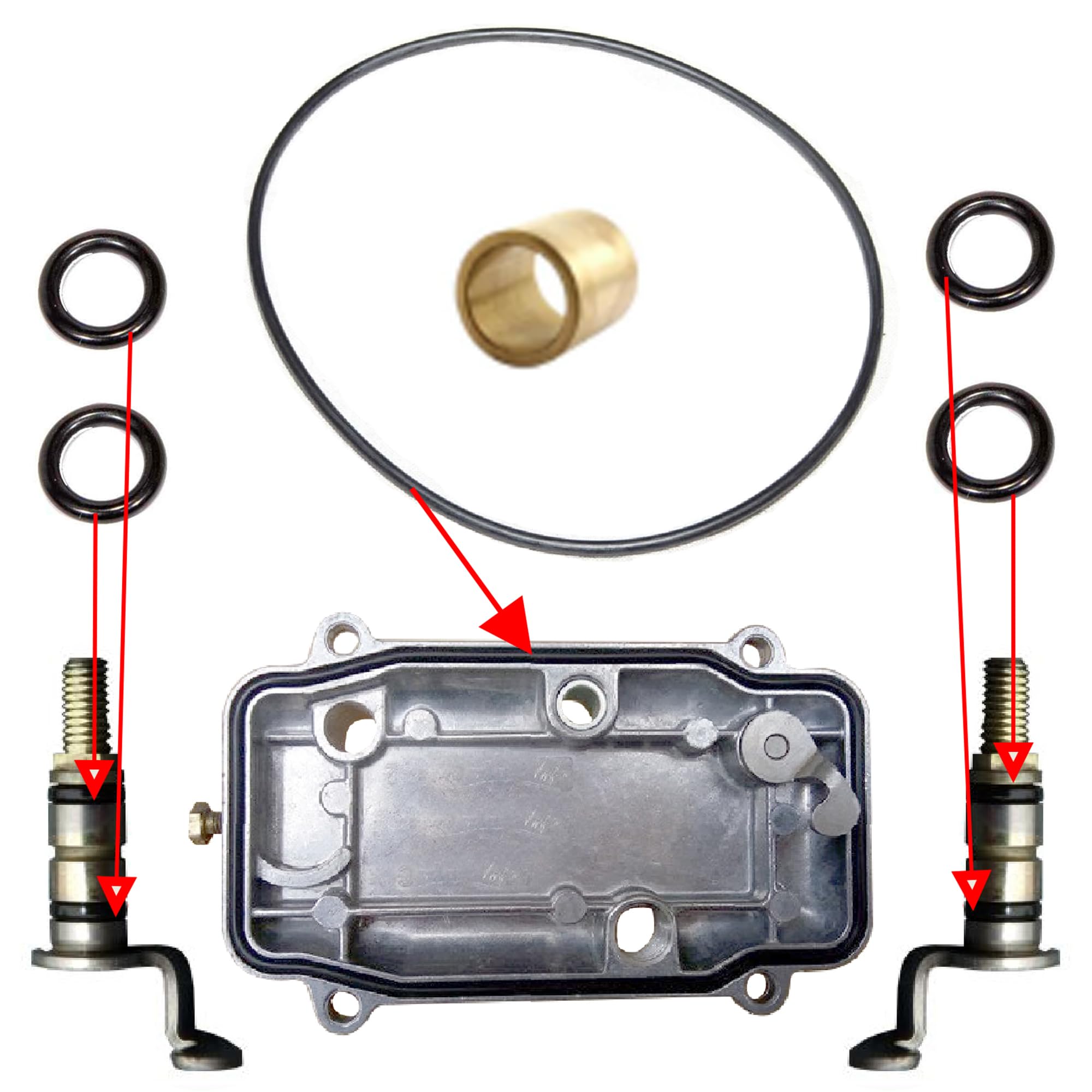 Partsline Kit réparation couvercle pompe injection compatible avec Lucas Delphi diesel 1.9D 2.1D 2.5D équivalent à 1920.1Y, 7700741125