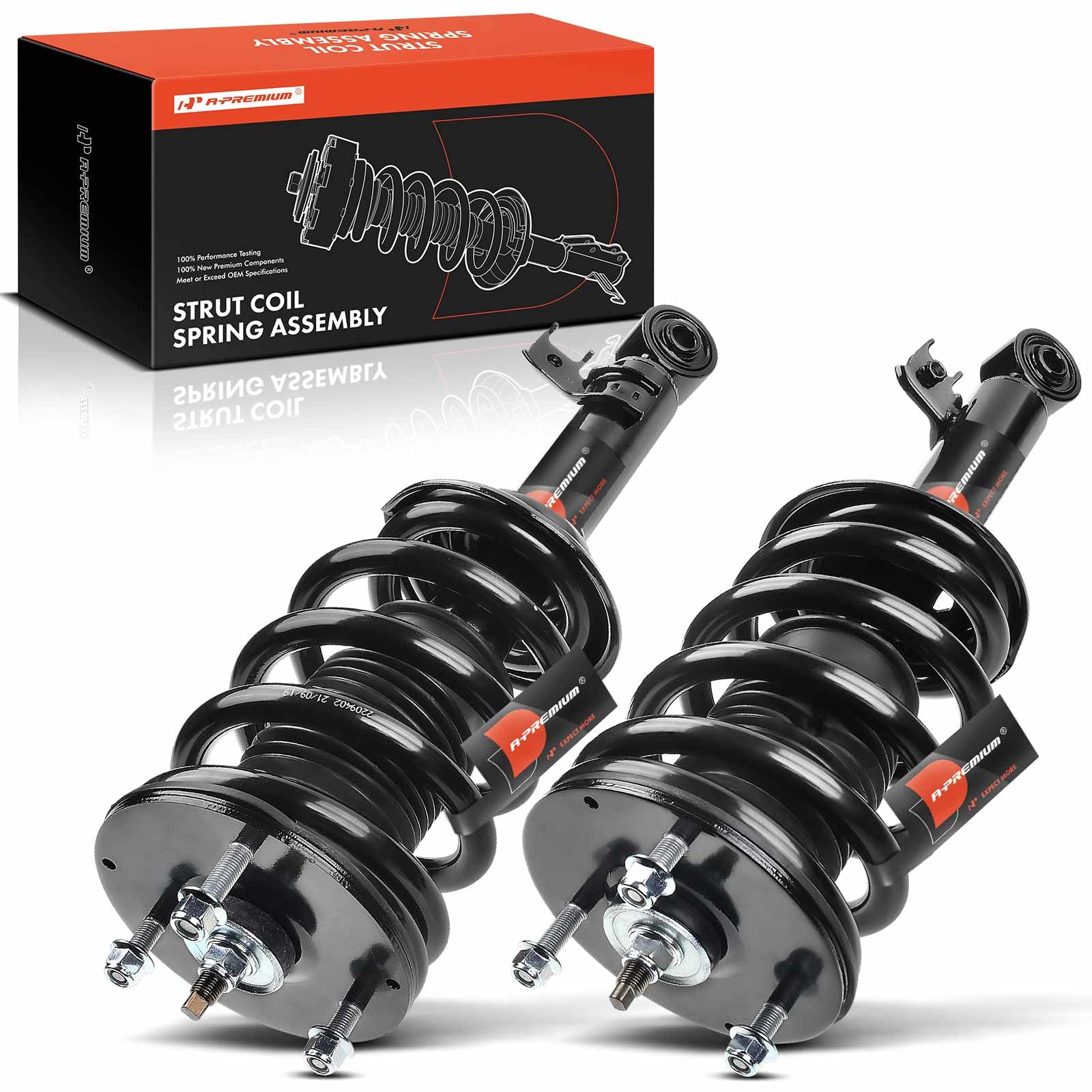 Photo 1 of A-Premium Front Pair (2) Complete Strut & Coil Spring Assembly Compatible with Toyota Tacoma (Base) 2005-2015, L4 2.7L, Driver and Passenger Side, RWD