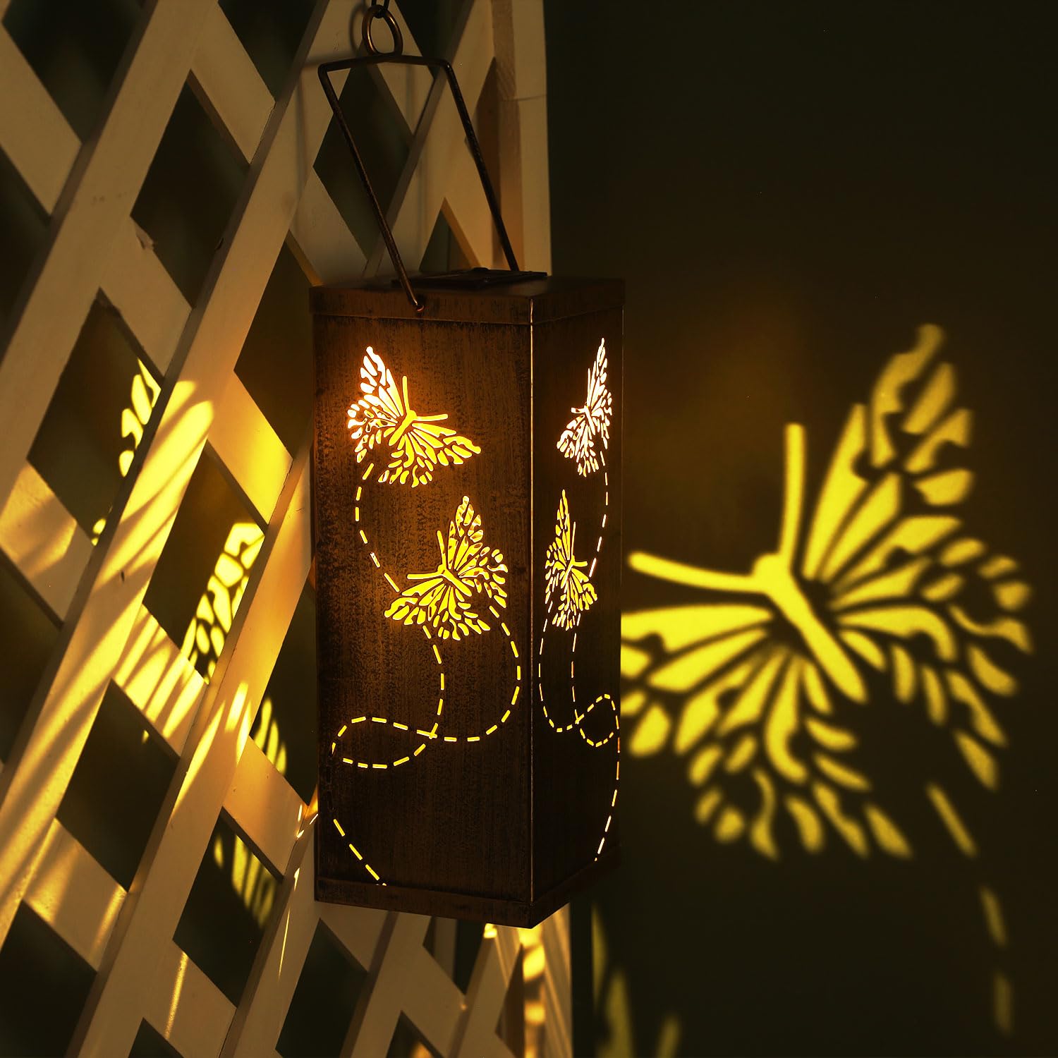 Lot De 8 Lanternes Solaires à Suspendre Pour Extérieur - 6 LED - Étanche IP65 - Blanc Chaud Decoration De Jardin Pour Balcon Jardin Mariage Camping 81339639