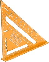 Vista 4 de ViaGasaFamido Pequeño carpintero cuadrado Rafter transportador cuadrado regla triangular aleación de aluminio diseño cuadrado herramienta