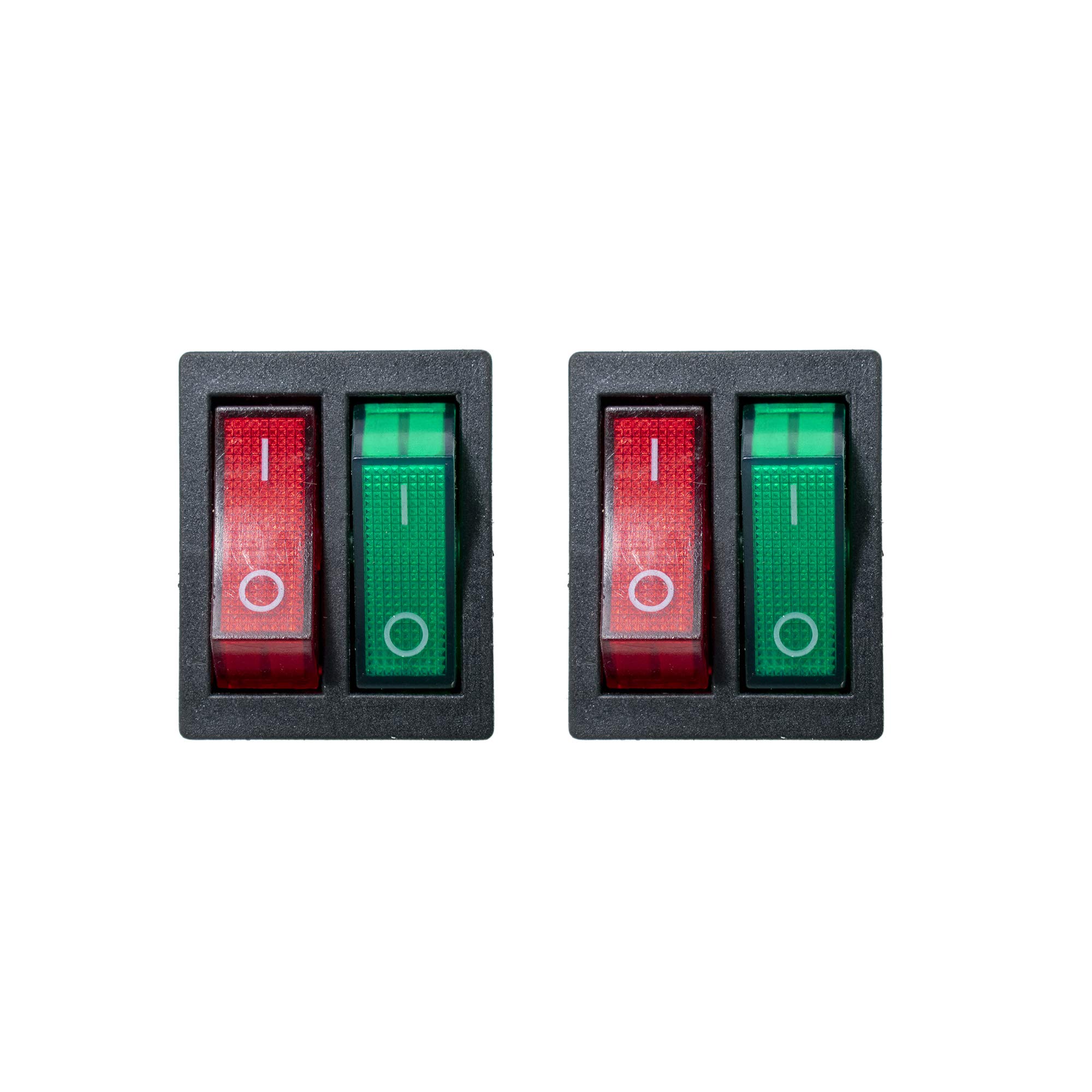 Ovicart Double Rocker Switch SPST ON-OFF 6 Terminals Red, Green light 16A Pack Of 2 (B08XNYMK6Y) Amazon Price History, Amazon Price Tracker