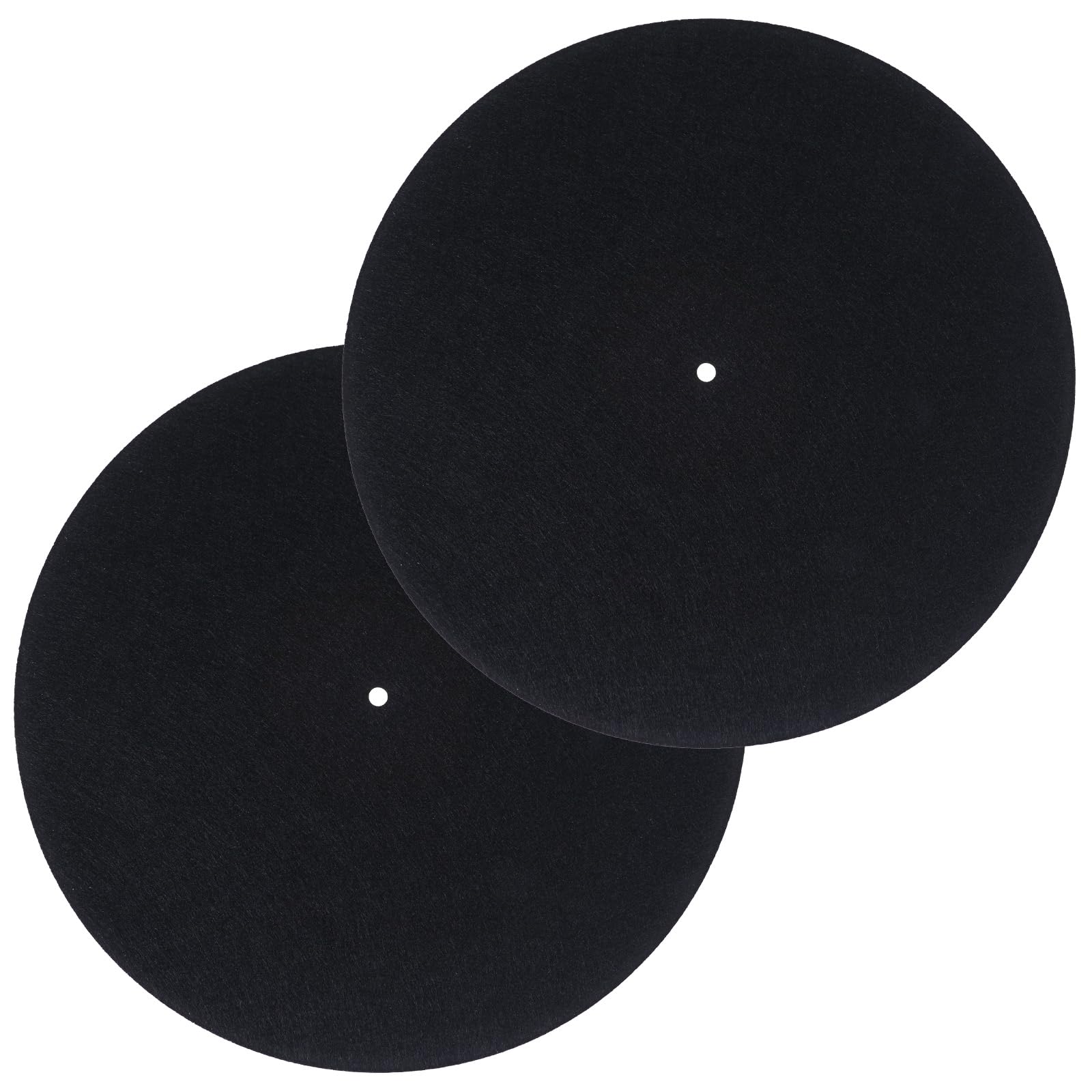 2Pcs Vinyl Slipmat Turntable Mat 12-Inch Turntable Black Record Player Mat Turntable Stabilizer Mat Reduces Noise and Sounds Static Dust Safety Anti-Slip Mat For Home Record Players